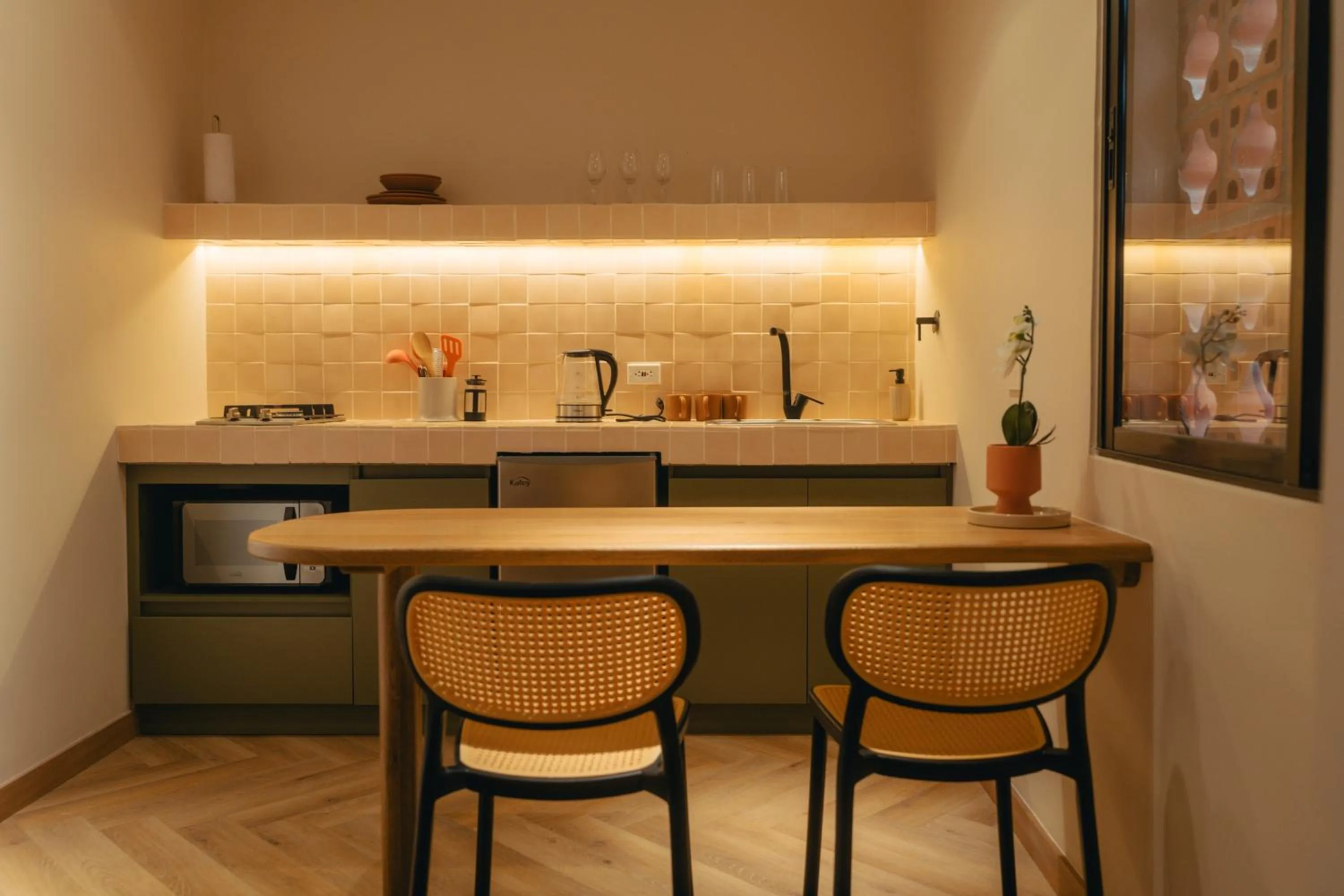 Kitchen or kitchenette in Hotel Boutique Roomzz Laureles