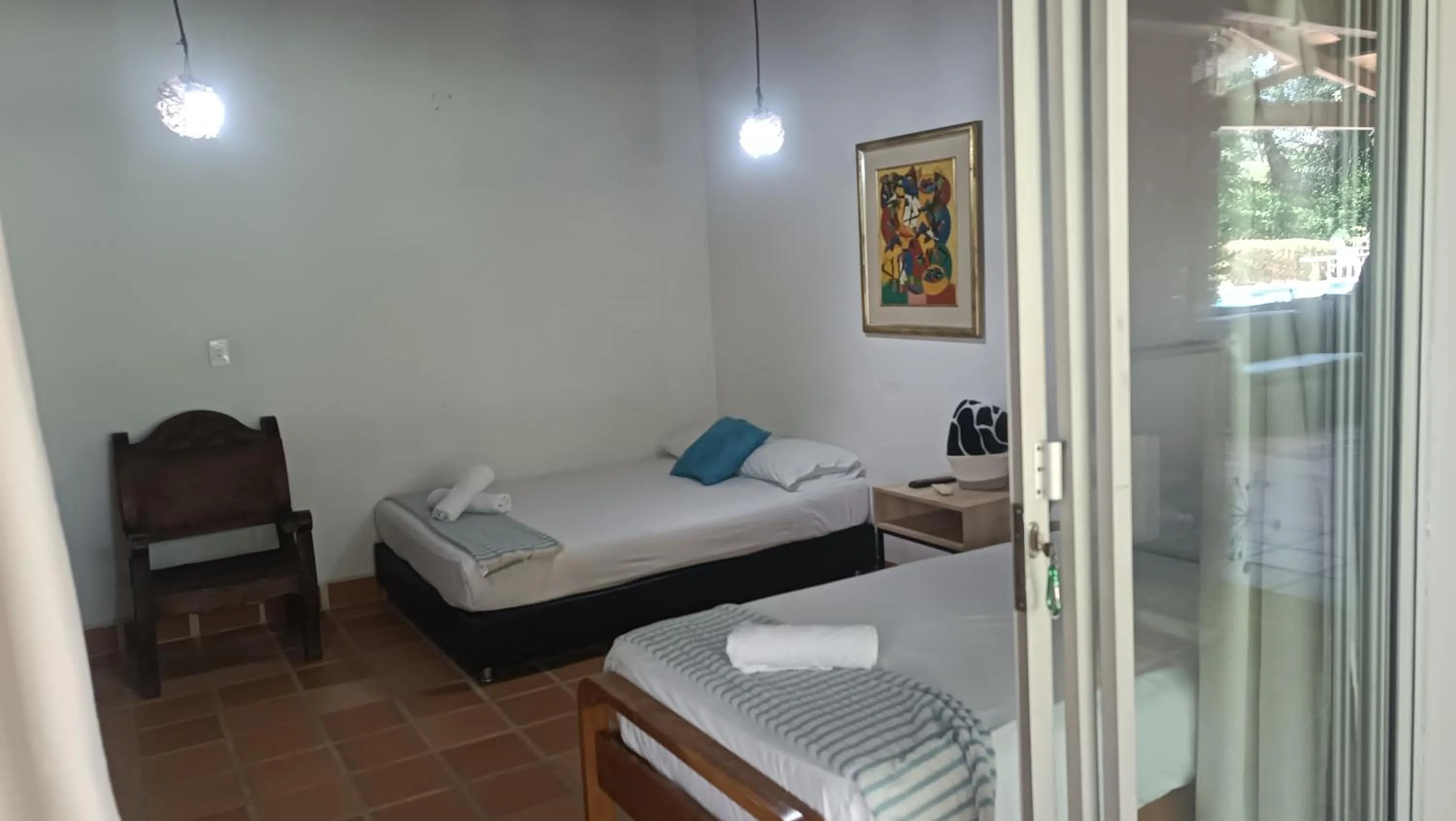 Bed in Finca Hotel La Estancia