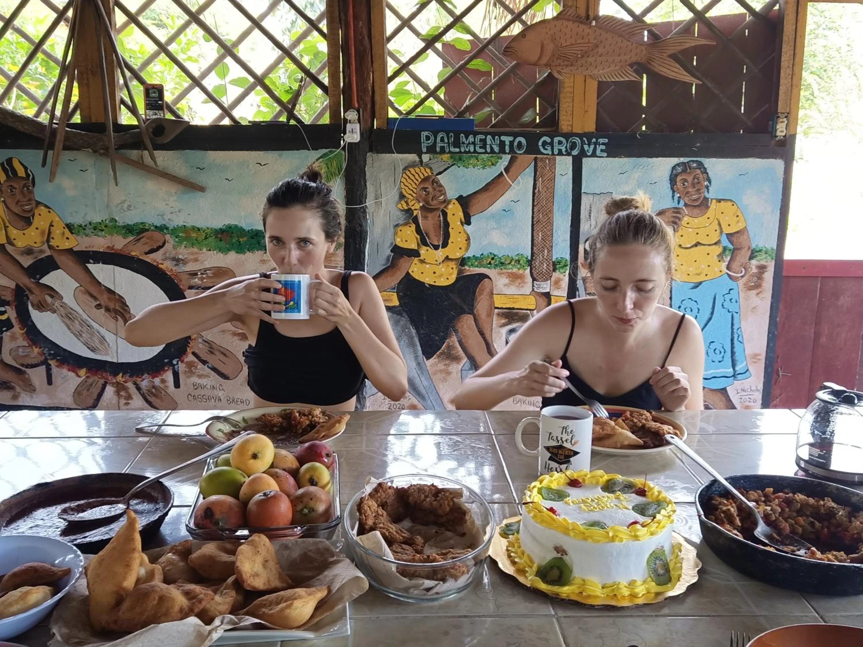 Breakfast in Palmento Grove Garifuna Eco-Cultural & Healing Institute