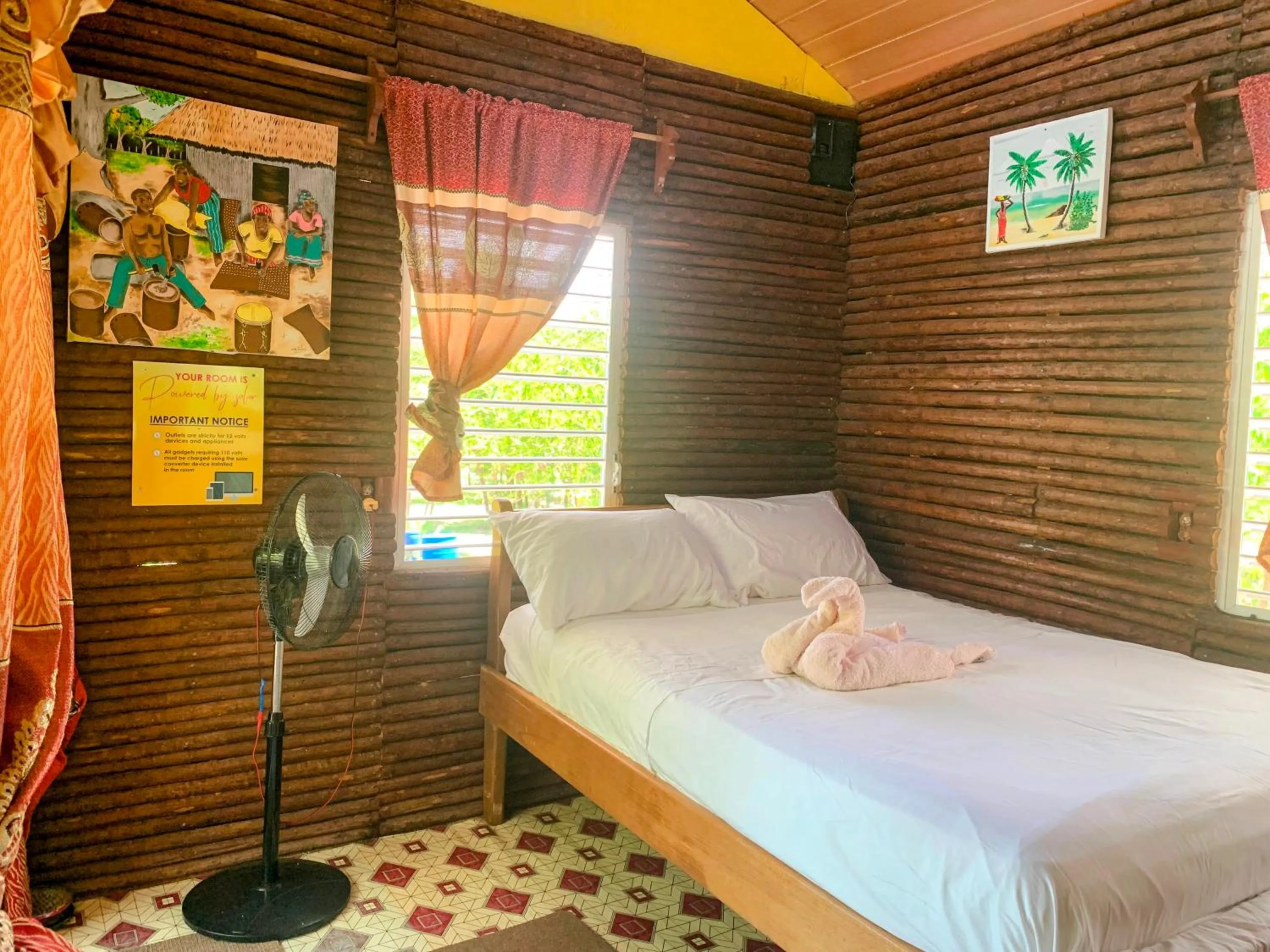 Bed in Palmento Grove Garifuna Eco-Cultural & Healing Institute