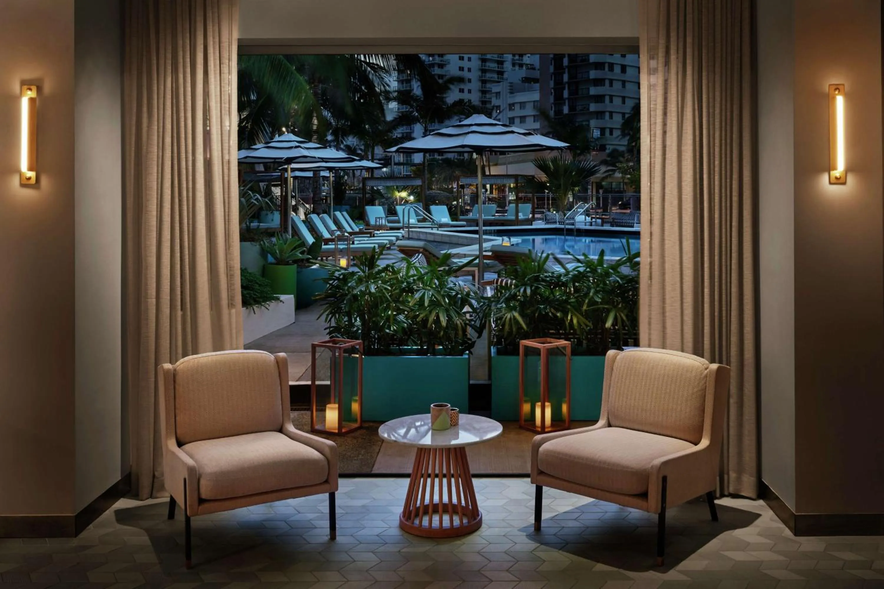 Pool view in The Gates Hotel South Beach