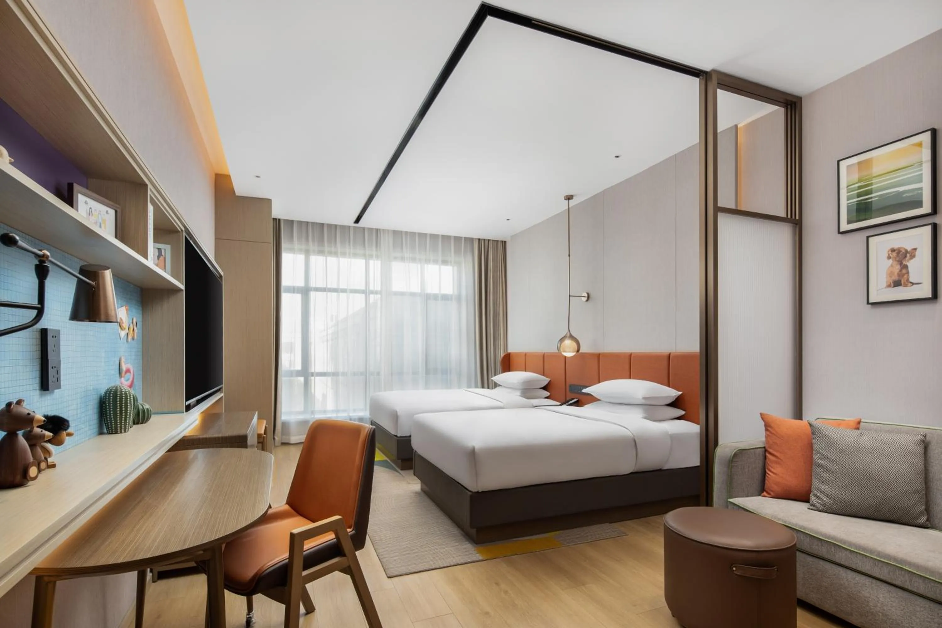 Seating area in Home2 by Hilton Xinjiang Kuche