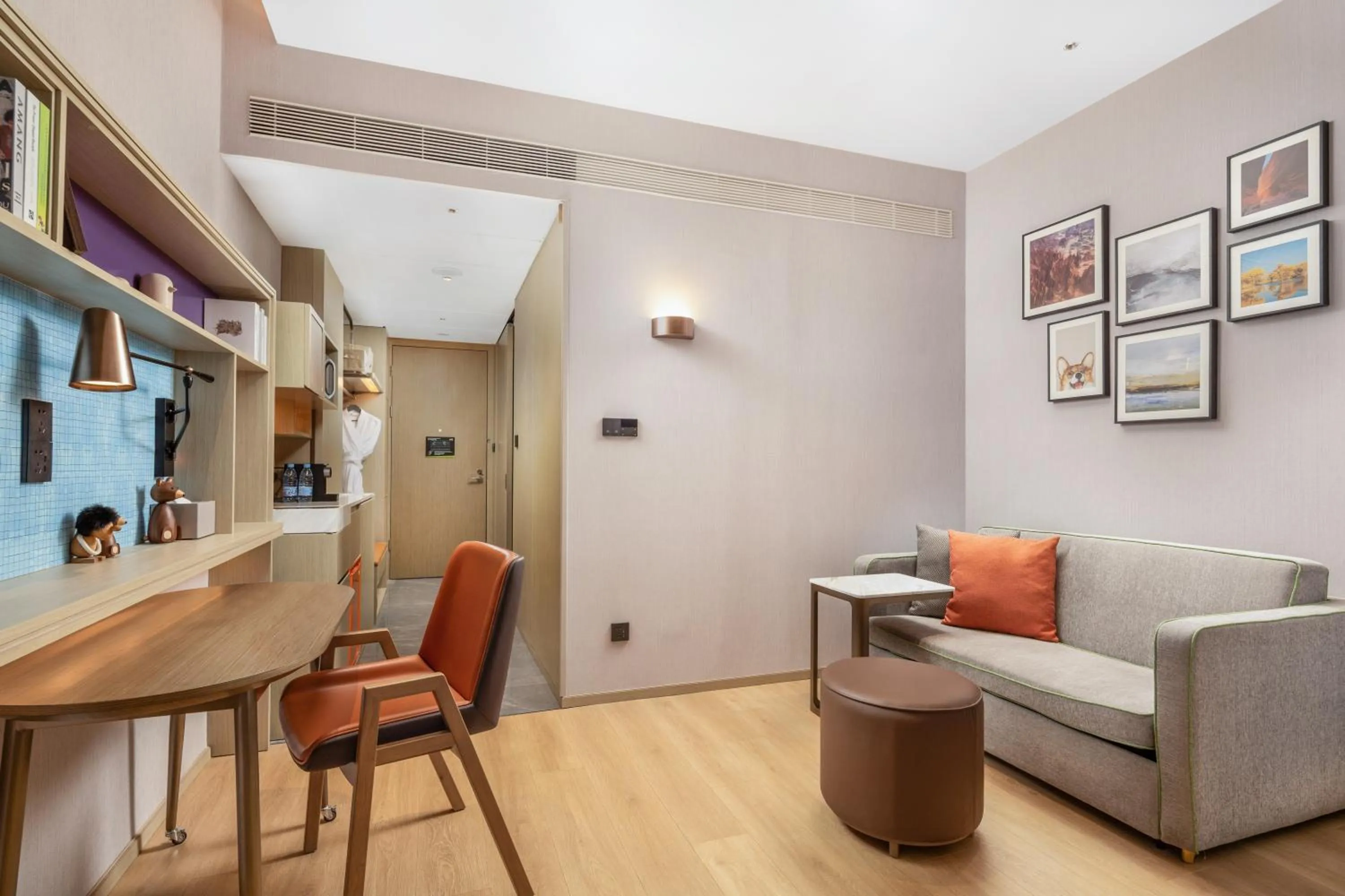 Seating area in Home2 by Hilton Xinjiang Kuche