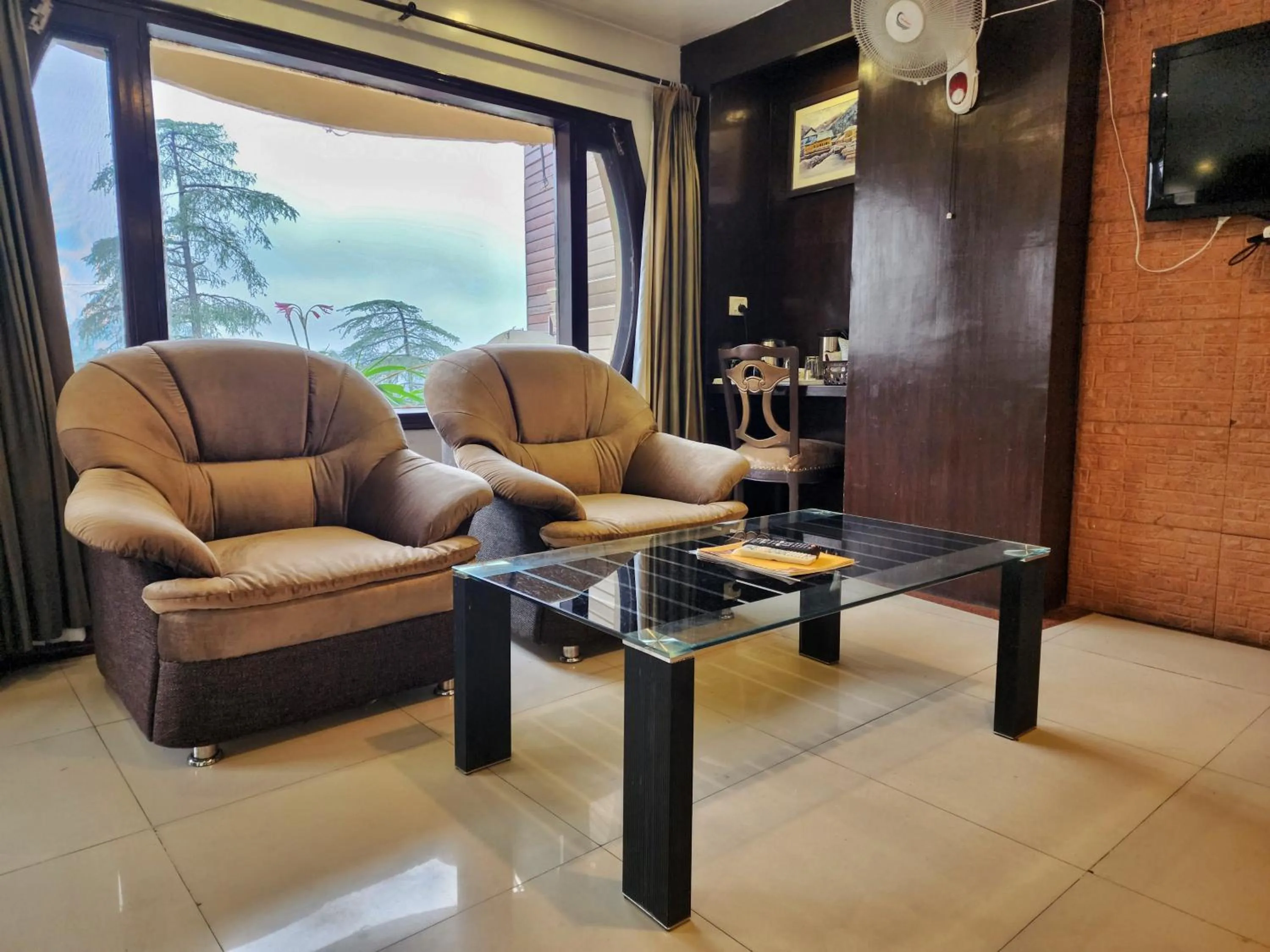 Seating area in Hotel Surya Shimla