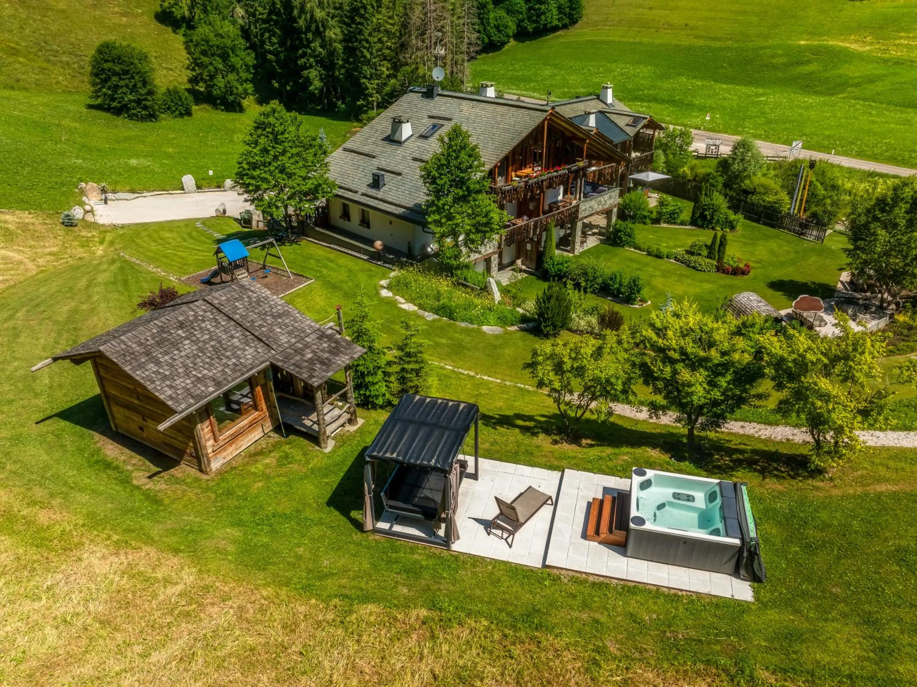 Natural landscape in Alpine Mountain Chalet