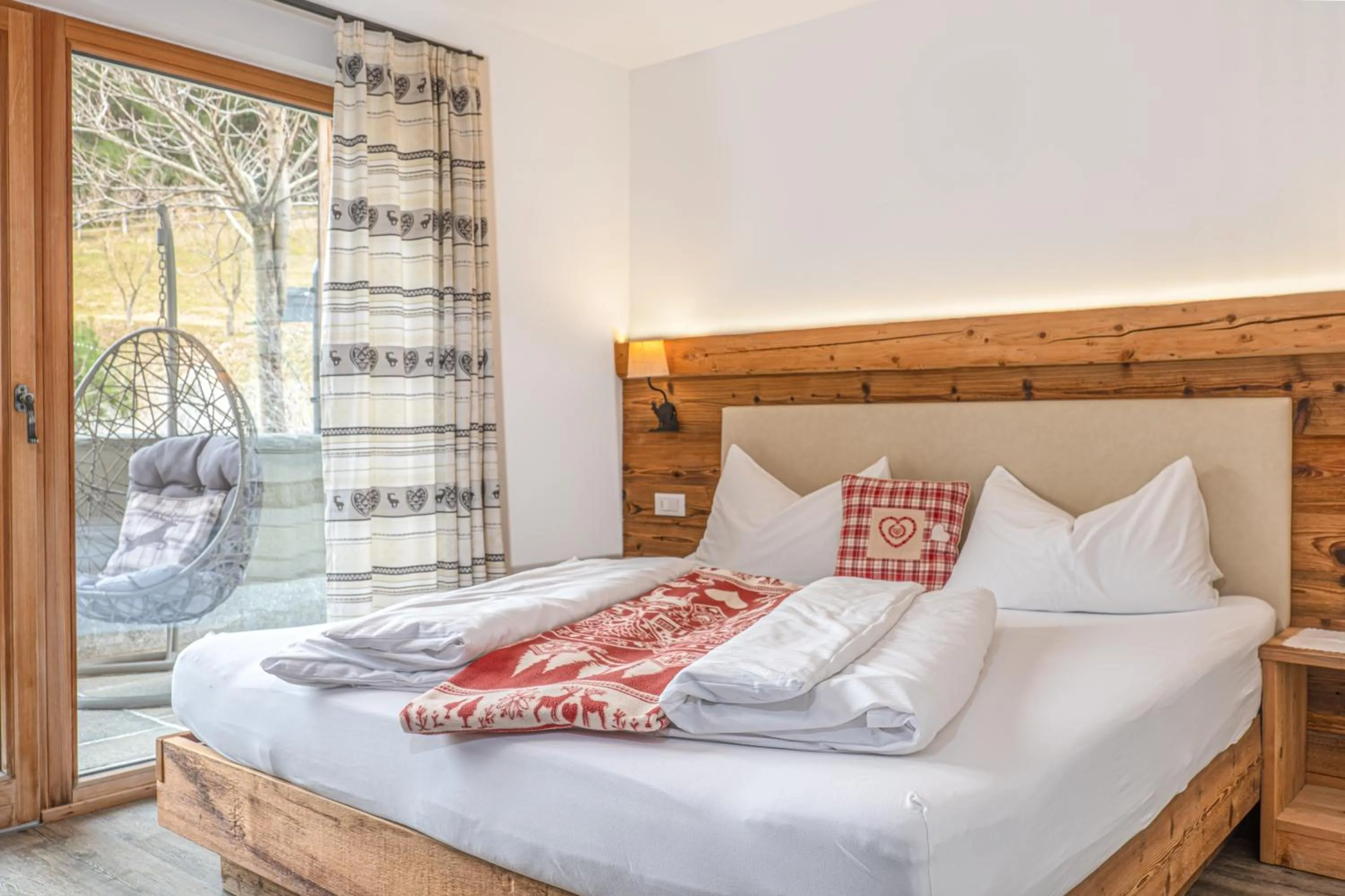 Bed in Alpine Mountain Chalet