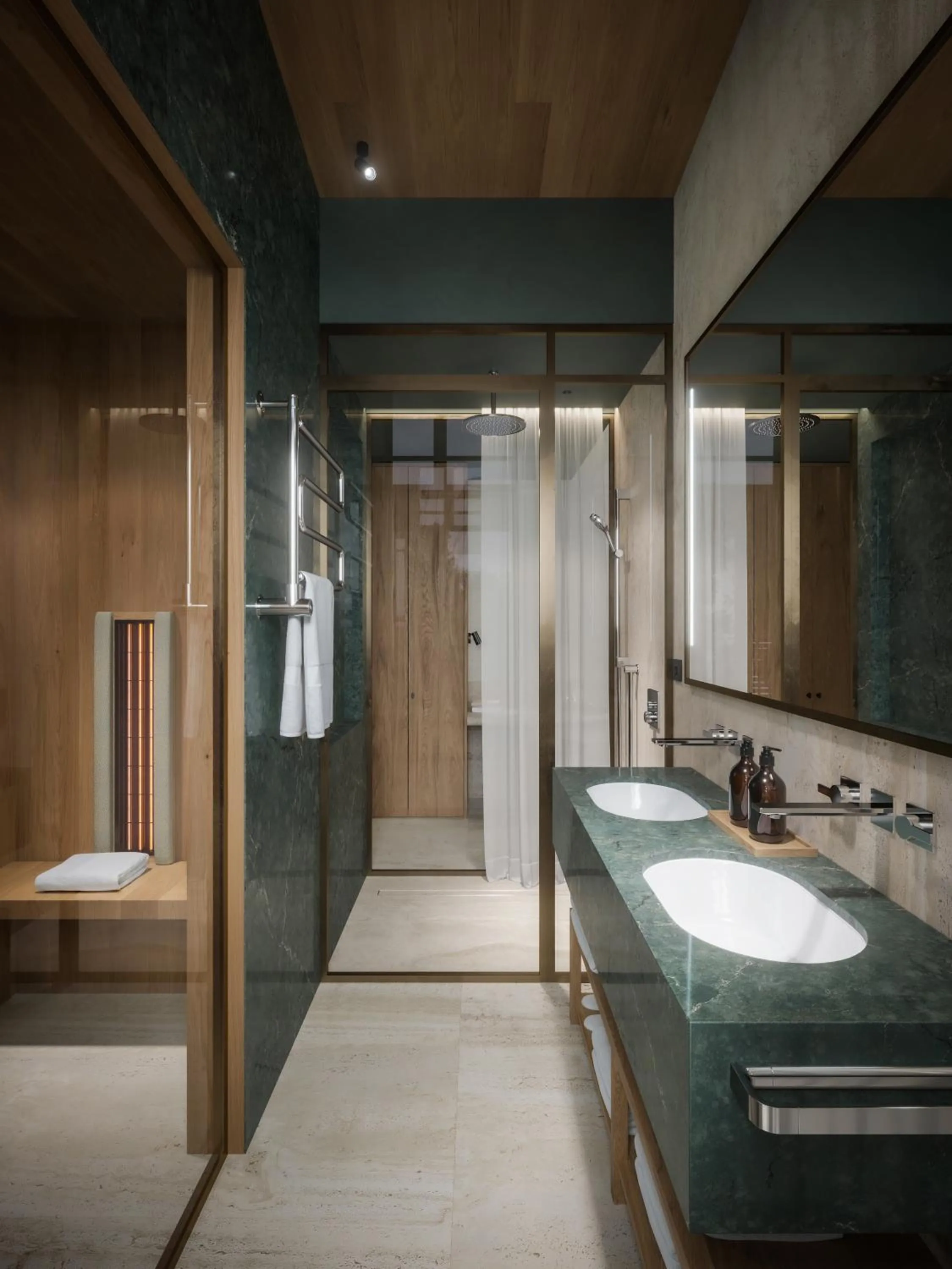 Shower in Van Oys Maastricht Retreat, a Leading Hotel of the World