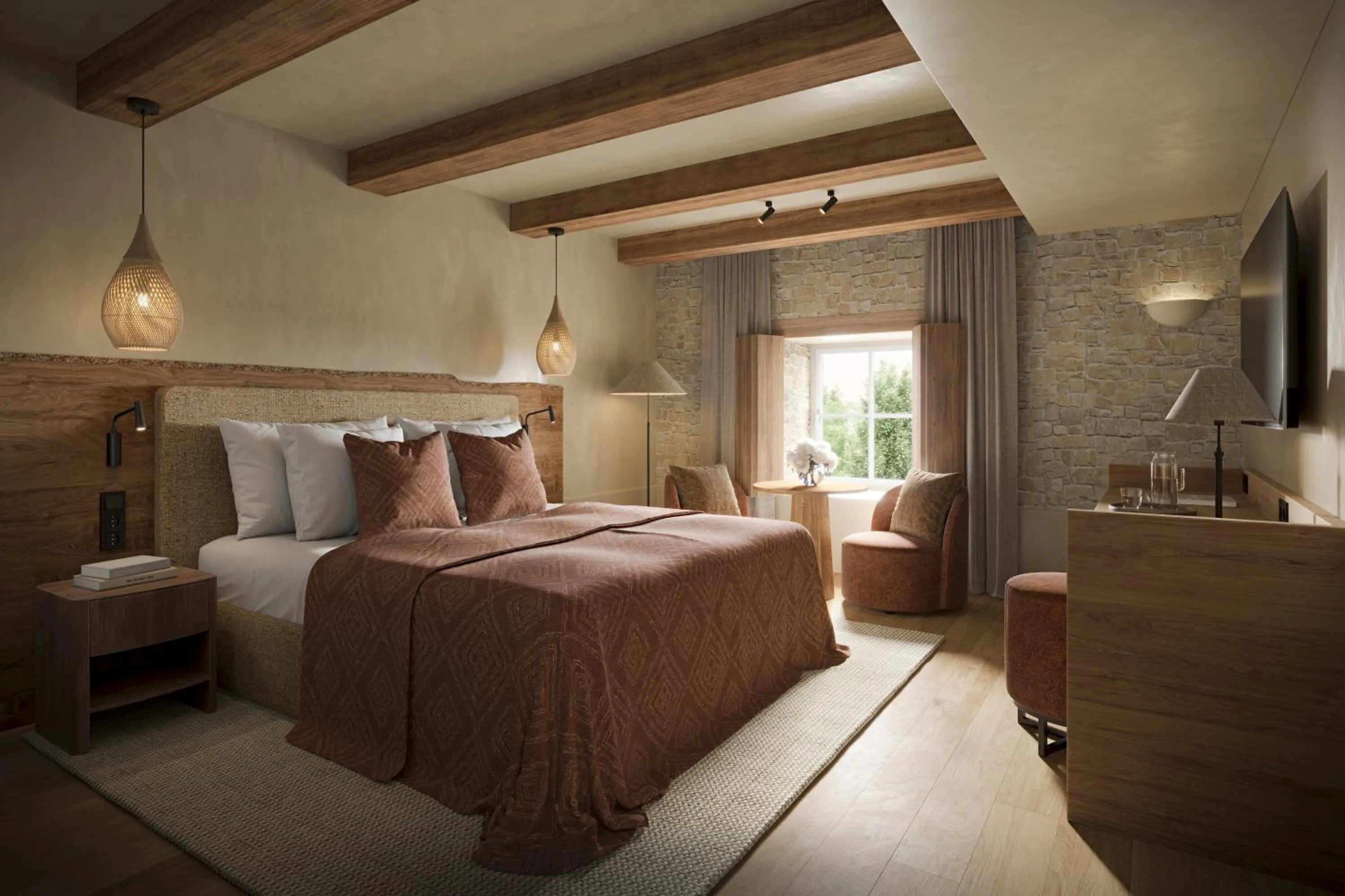 Bed in Van Oys Maastricht Retreat, a Leading Hotel of the World