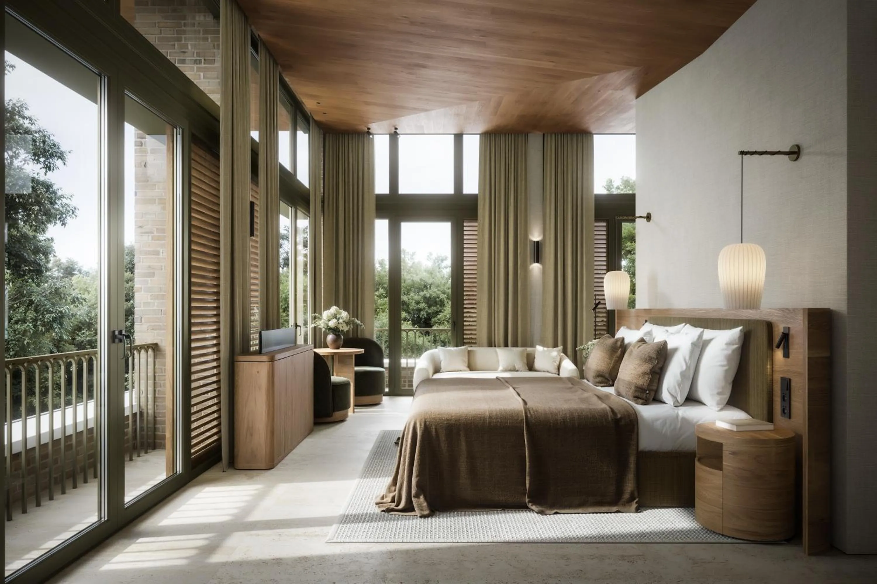 View (from property/room), Bed in Van Oys Maastricht Retreat, a Leading Hotel of the World