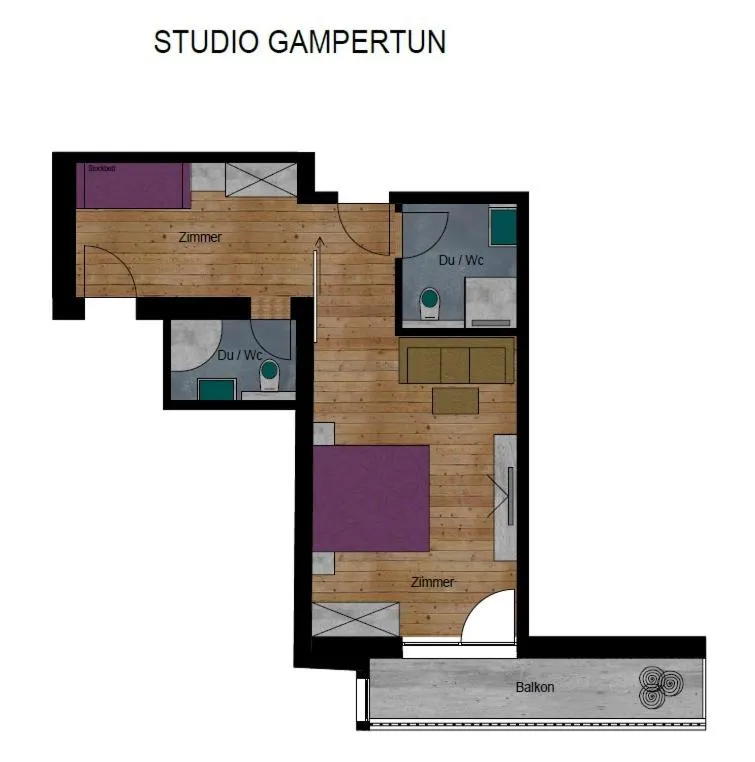 Floor plan in Hotel Enzian Paznaun