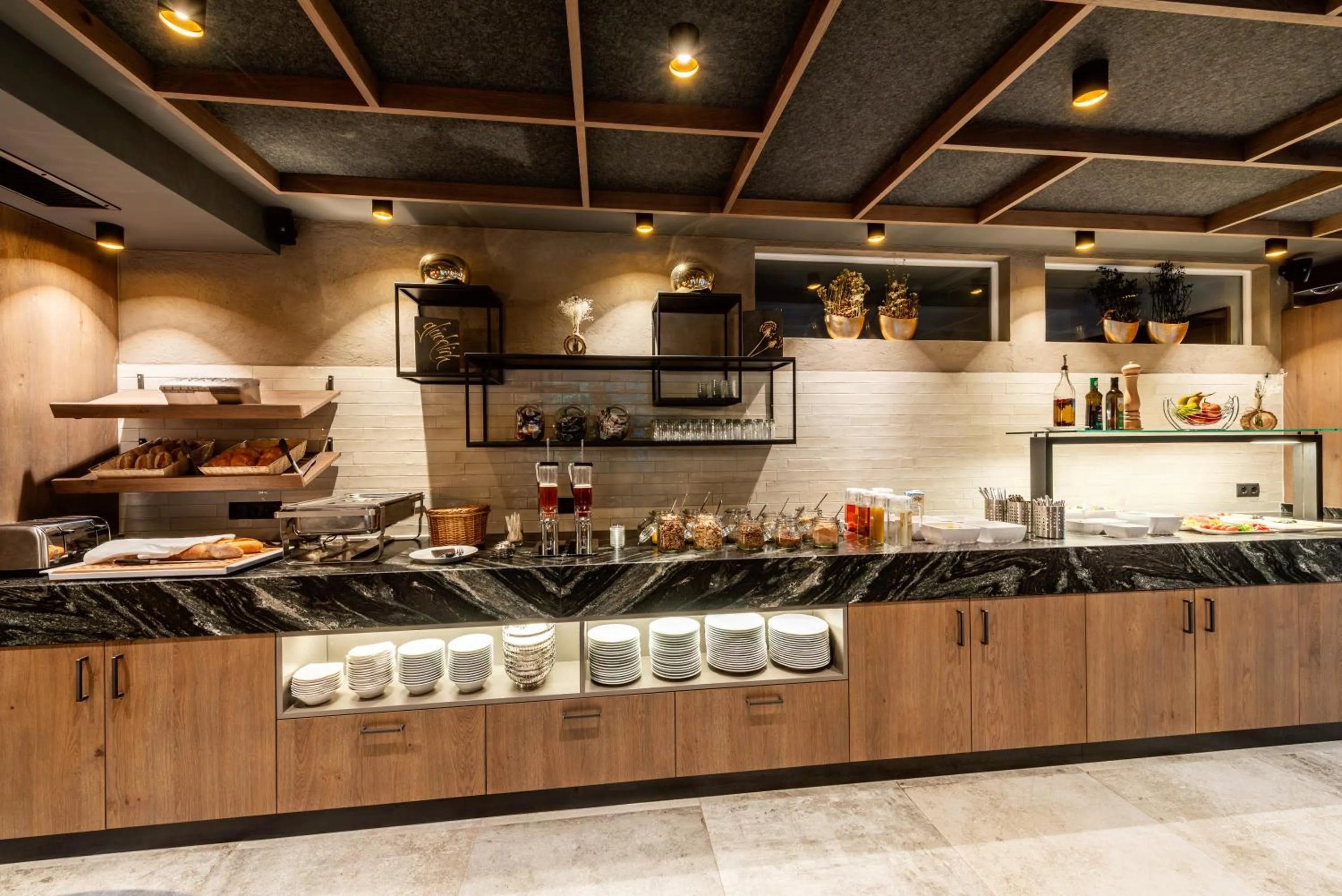 Buffet breakfast in Hotel Enzian Paznaun