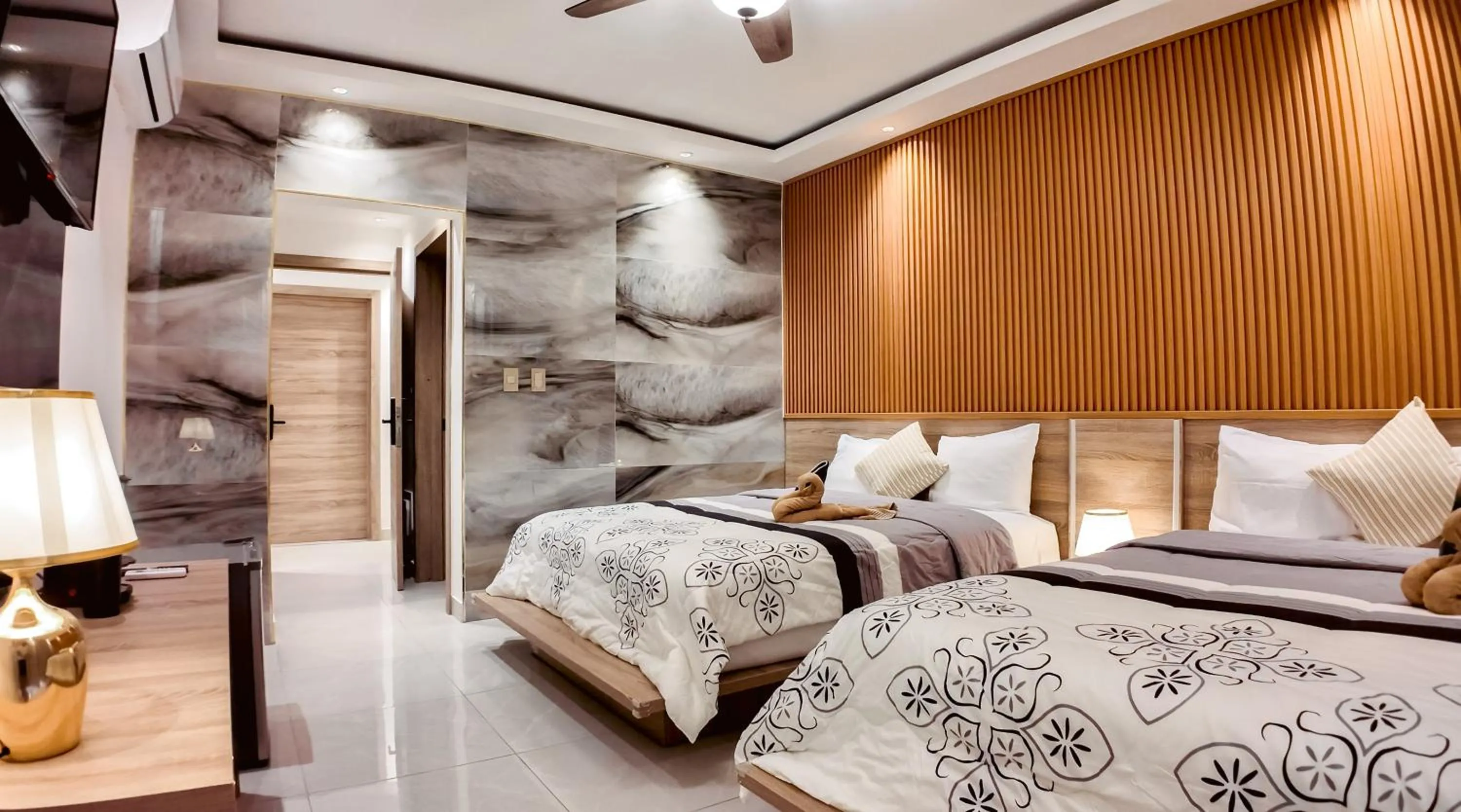 Bed in Soficu Hotel on the beach bayahibe