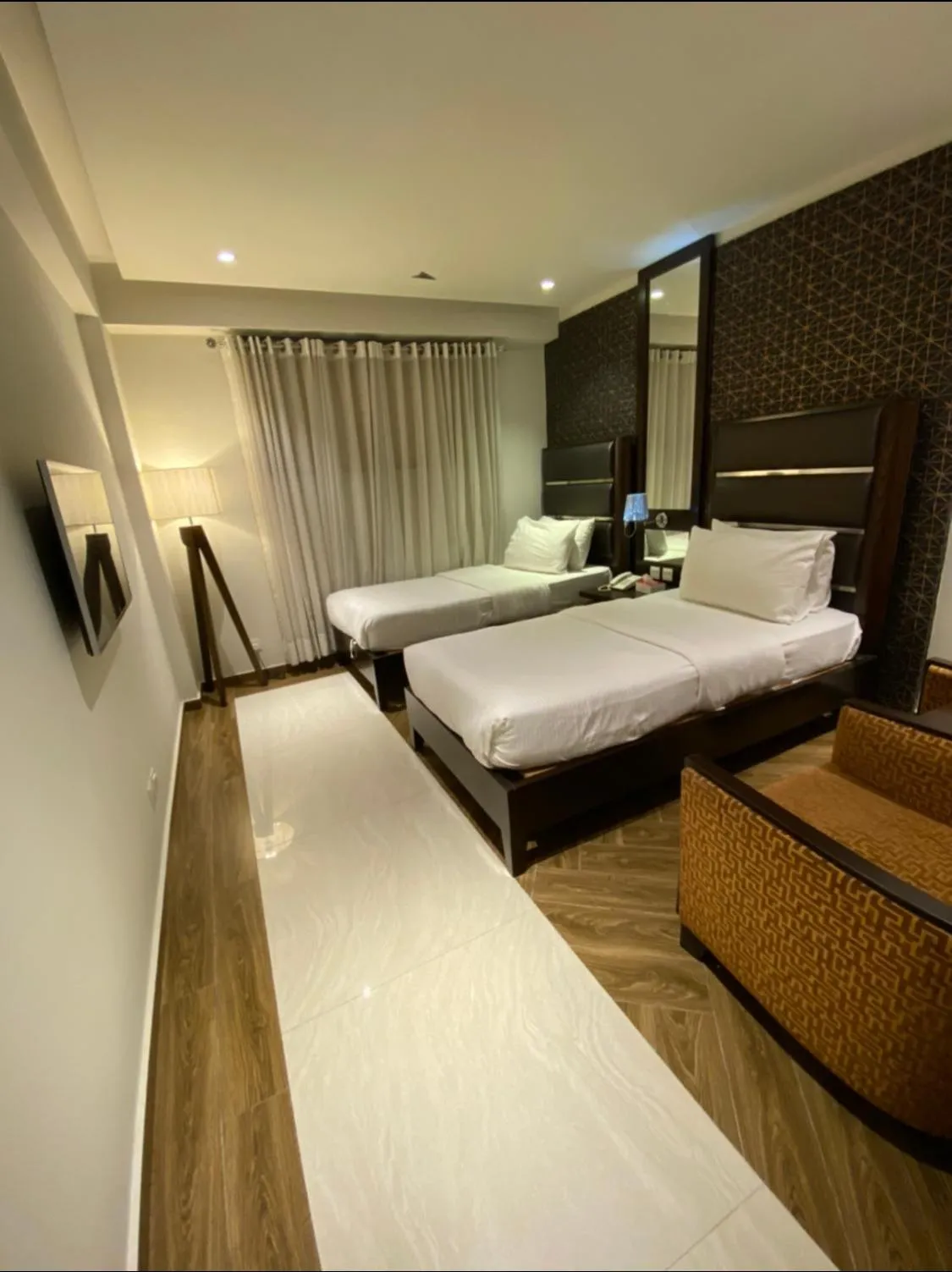 Bed in Lahore Continental Hotel