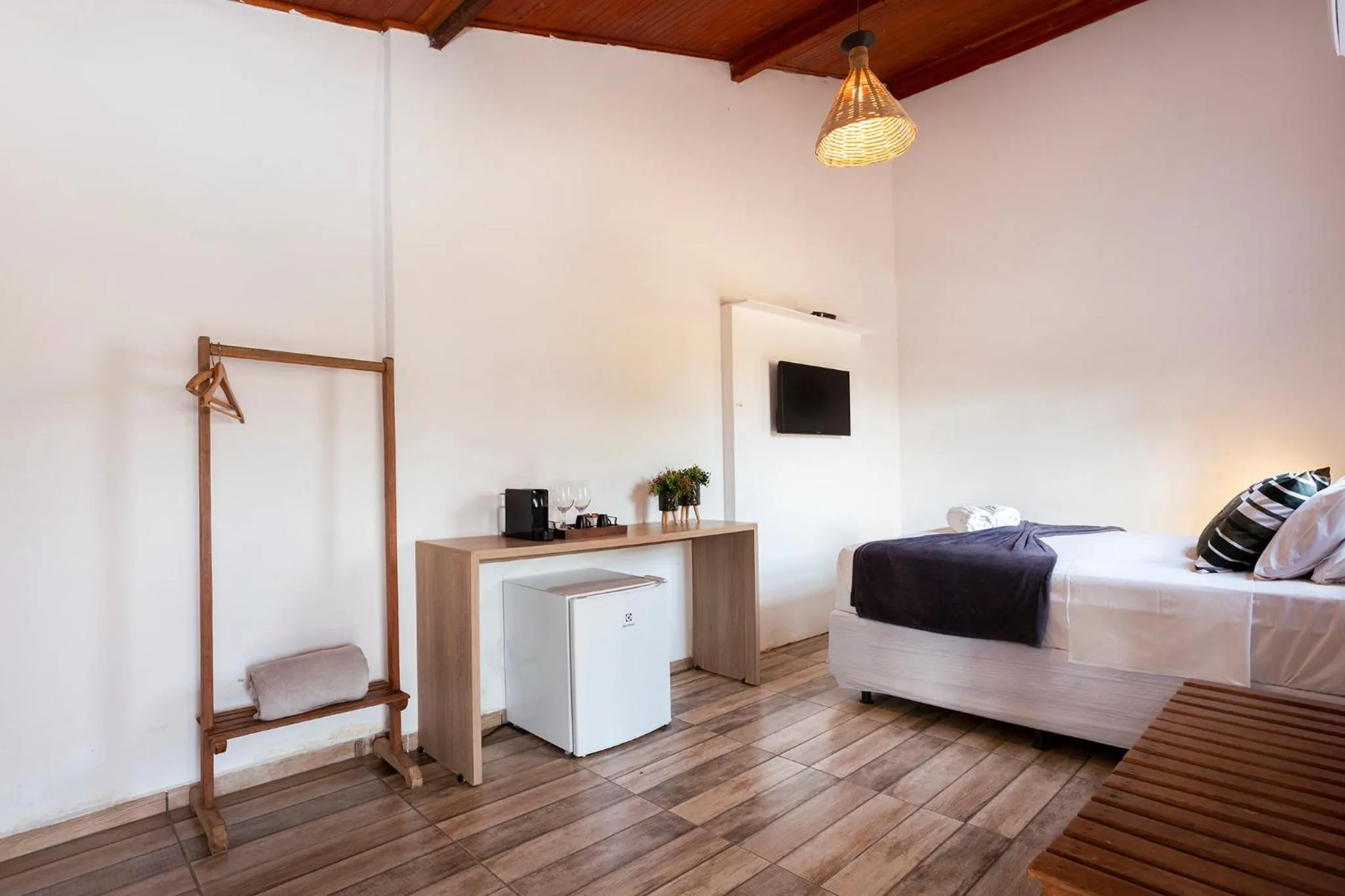 Bed in Pousada Vereda da Serra