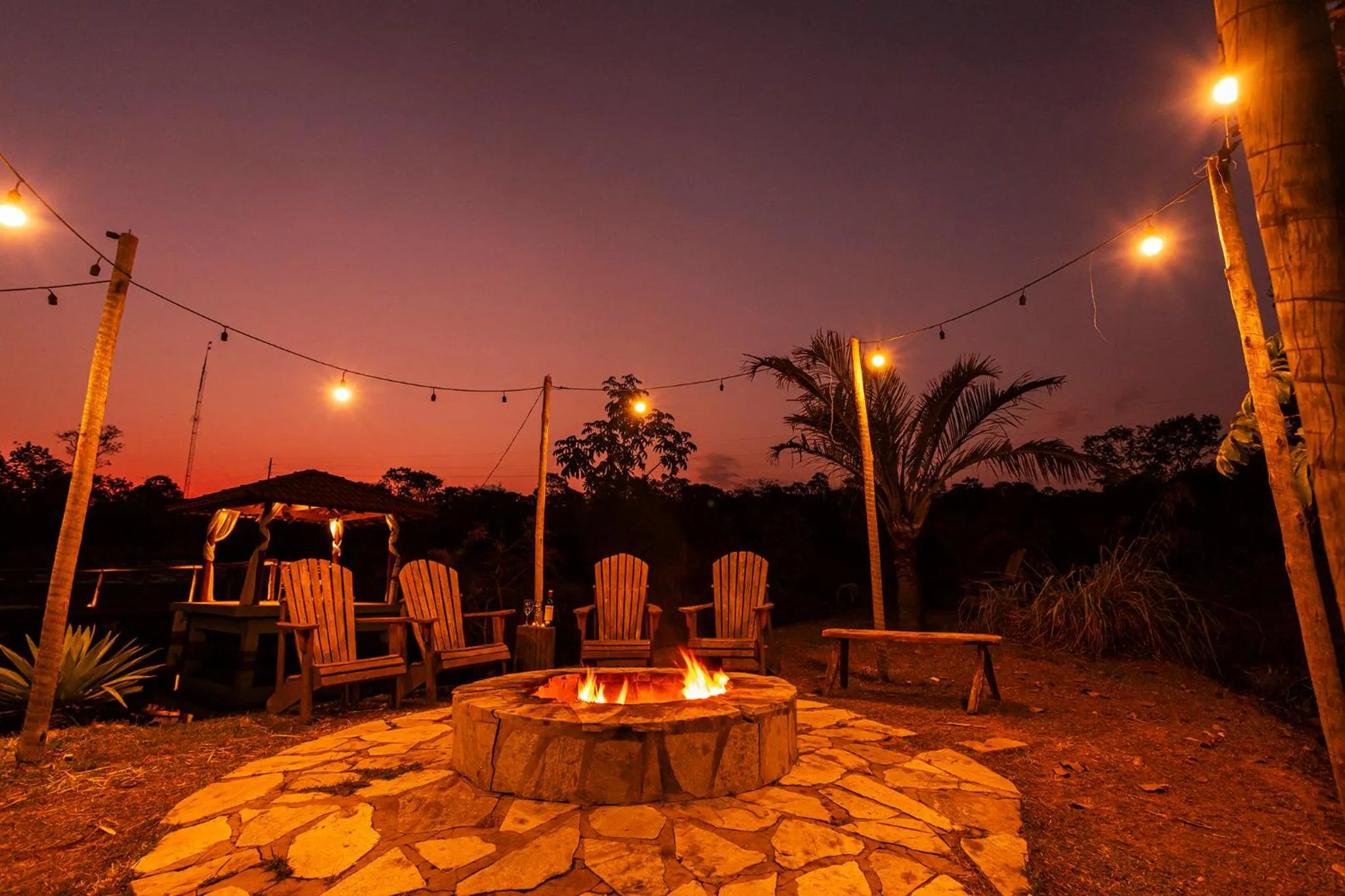 fireplace in Pousada Vereda da Serra