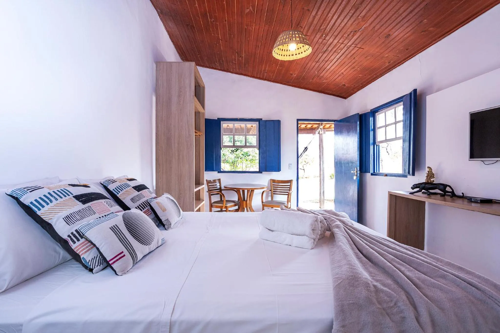 Bed in Pousada Vereda da Serra