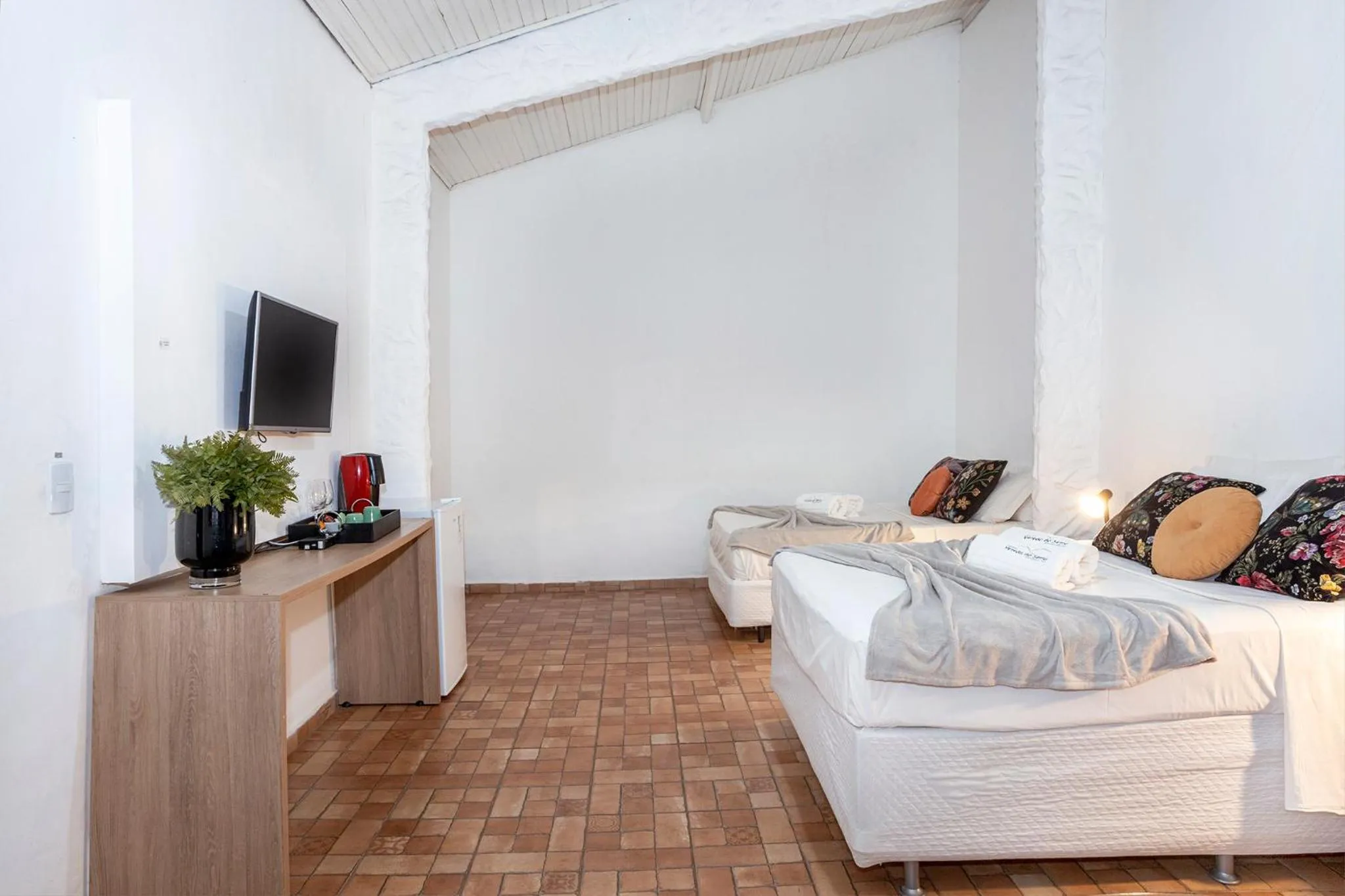 Bed in Pousada Vereda da Serra