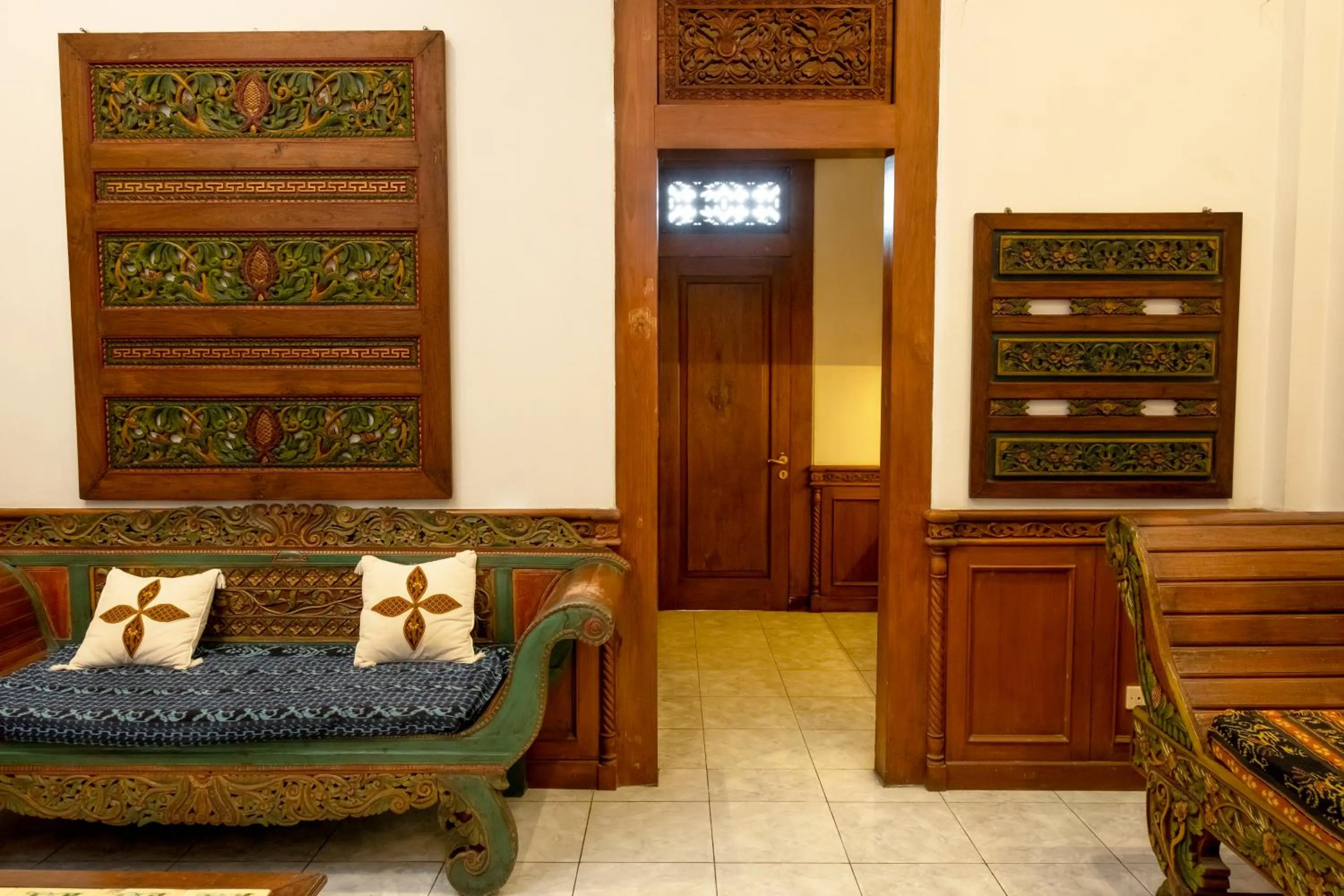 Seating area in Rumah Pesik Art & Heritage Hotel