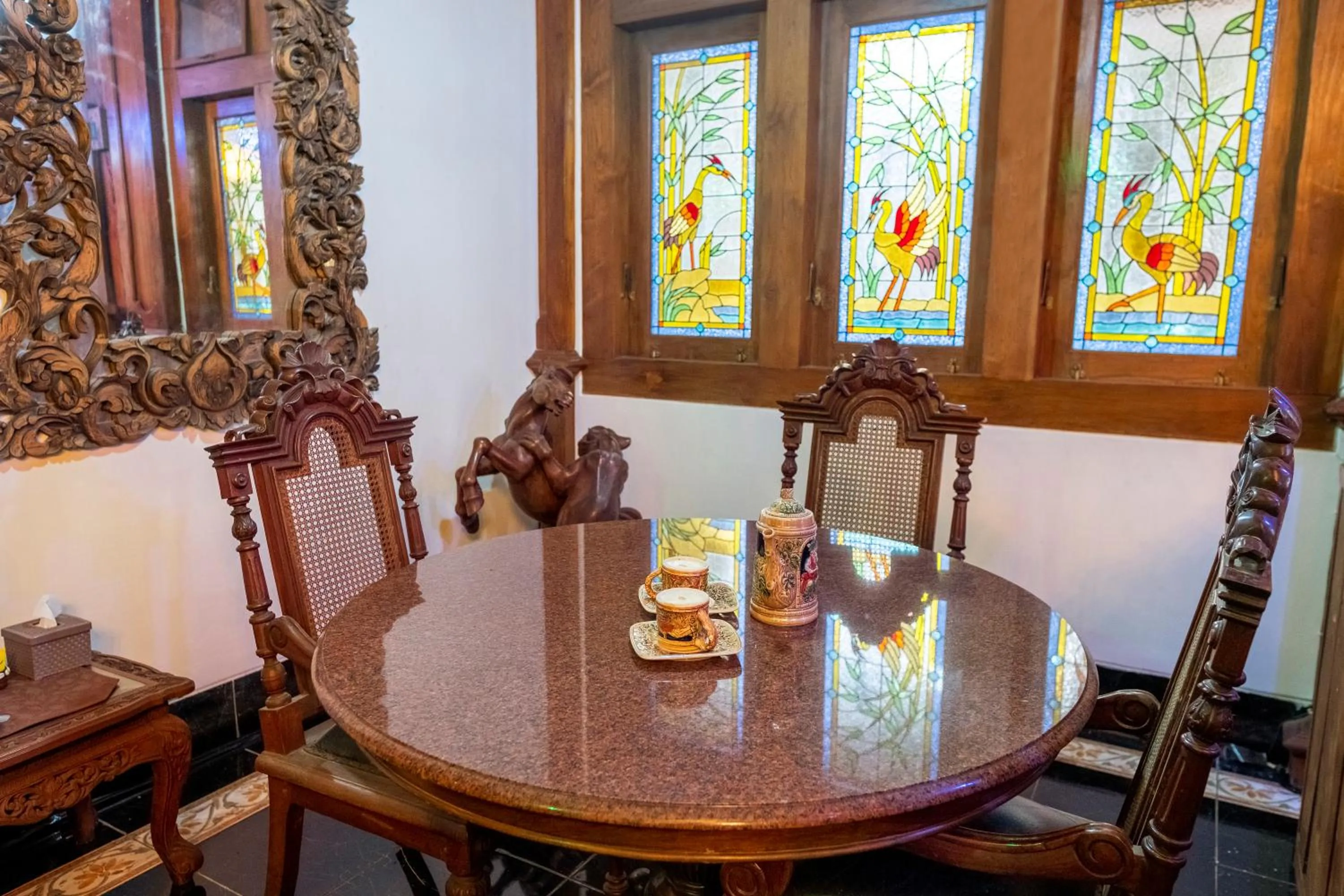 Dining area in Rumah Pesik Art & Heritage Hotel