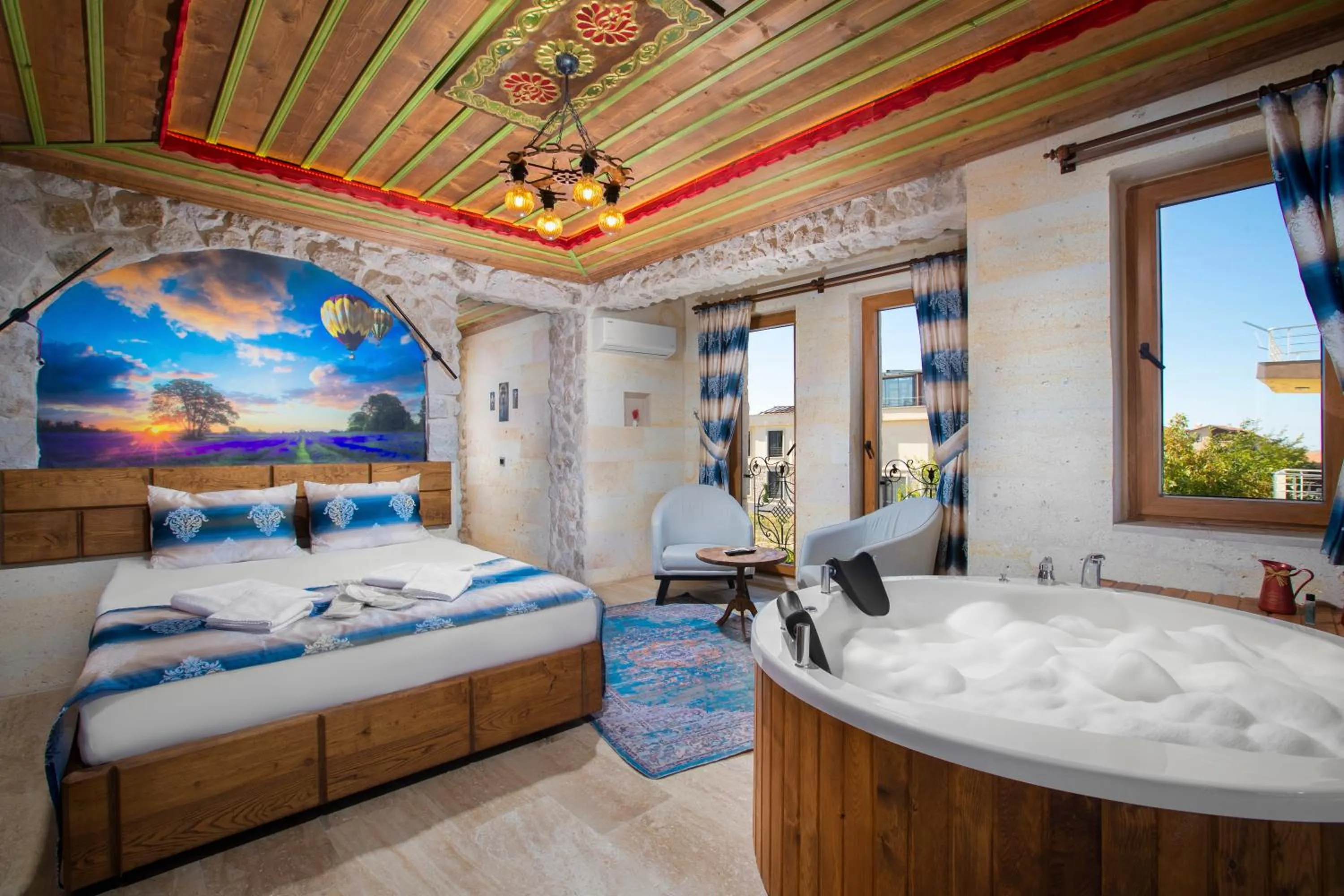 Bed in Cappadocia Fiesta Stone House