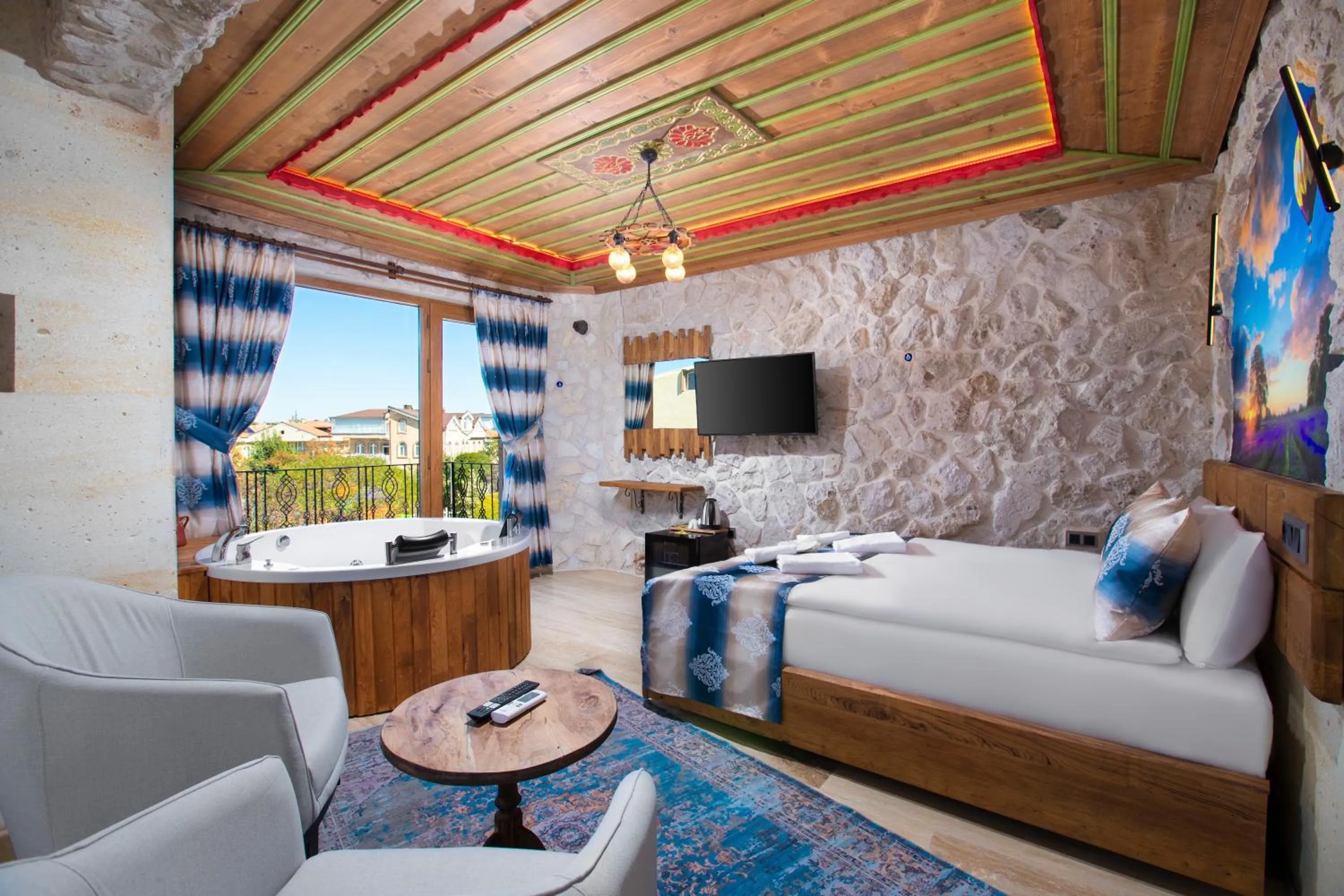 Bed in Cappadocia Fiesta Stone House