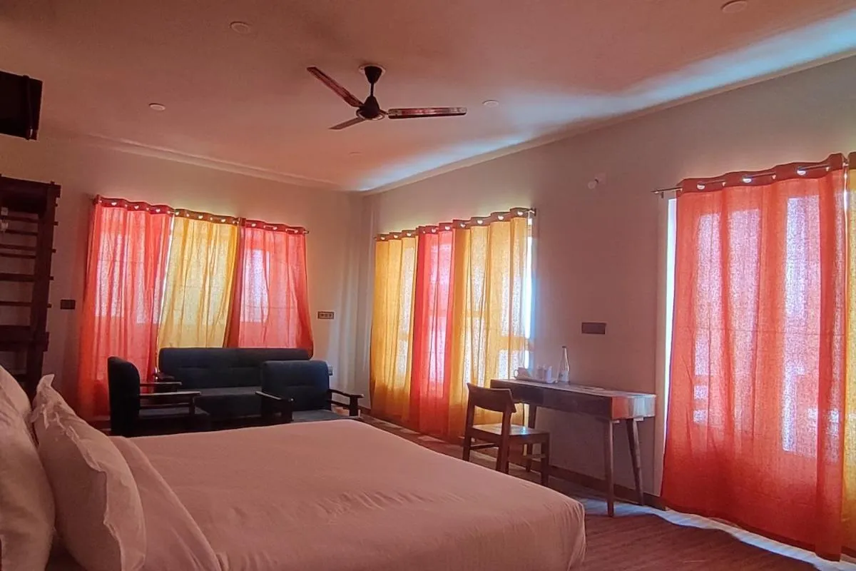 Bed in Nubra Ecolodge