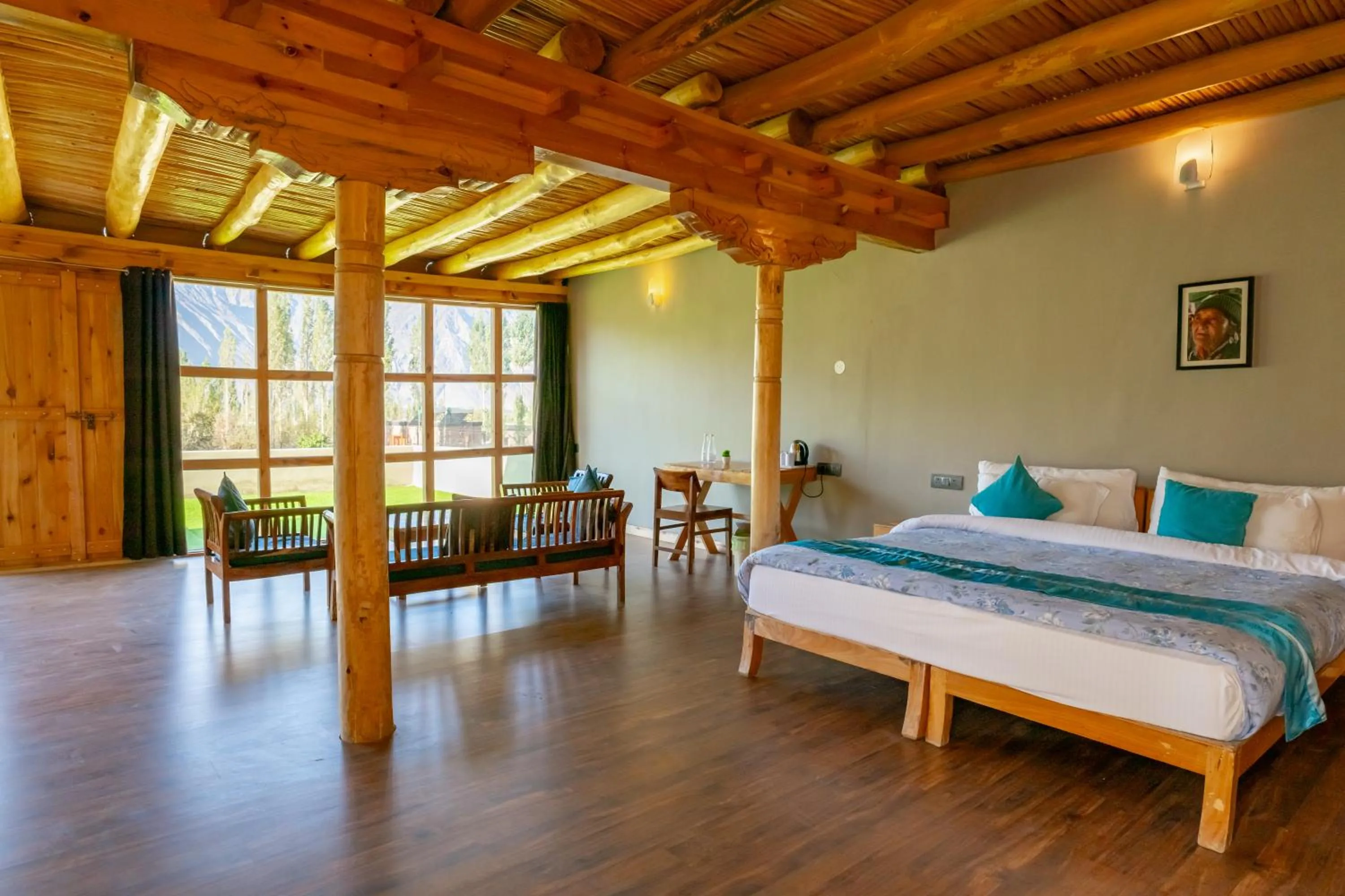 Photo of the whole room, Bed in Nubra Ecolodge