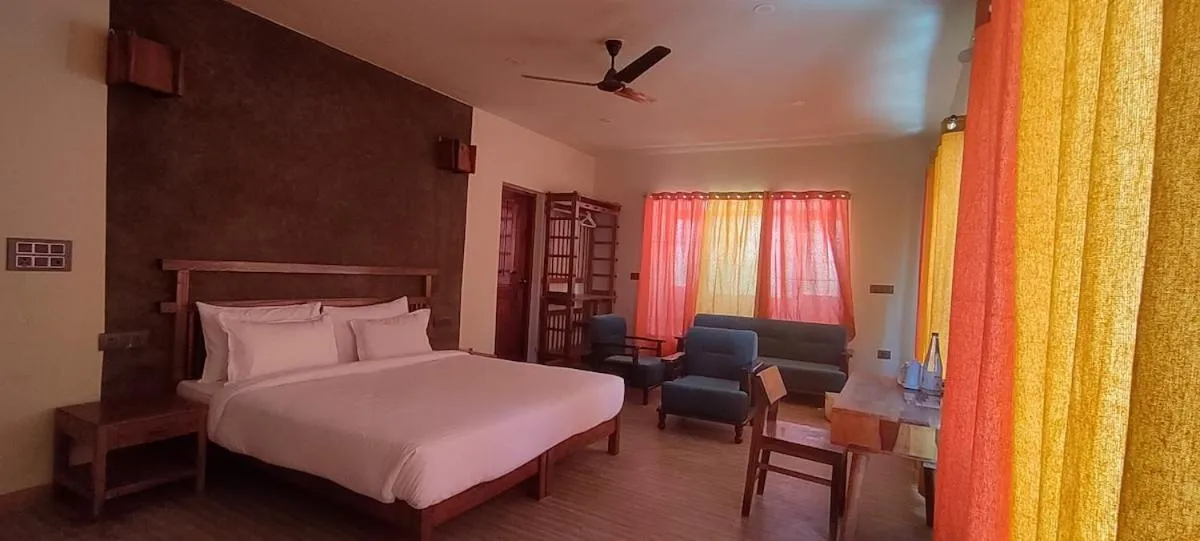 Bed in Nubra Ecolodge