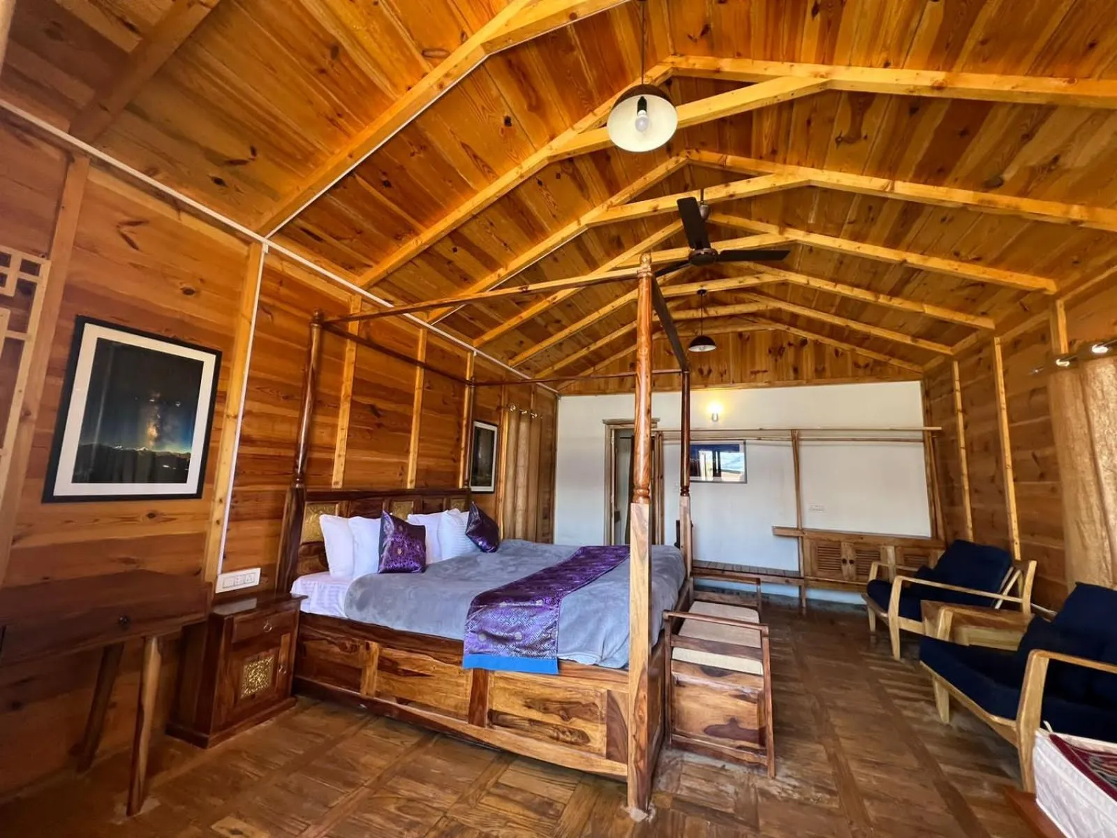 Bed in Nubra Ecolodge
