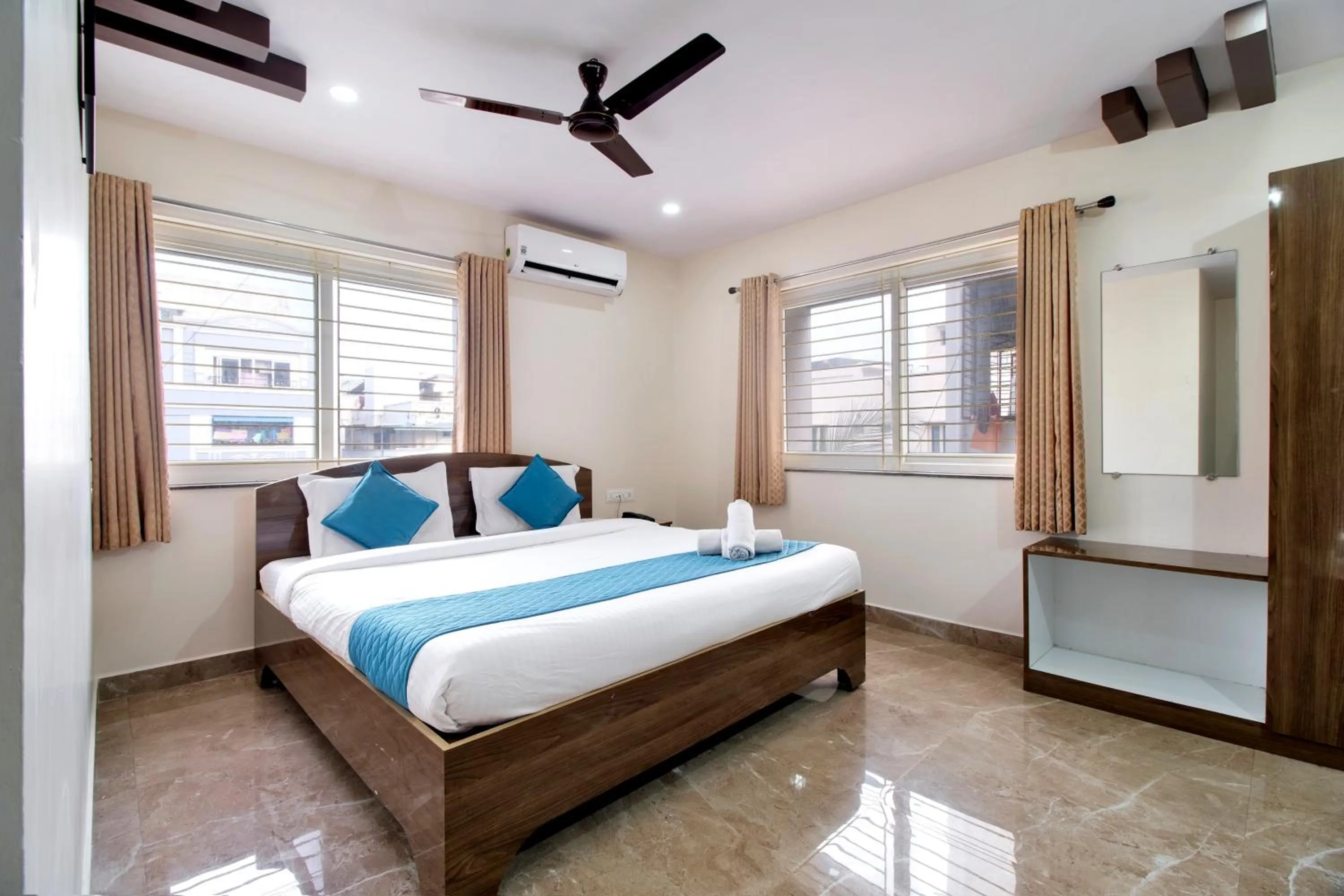 Bed in beestay Hotels MVP Colony