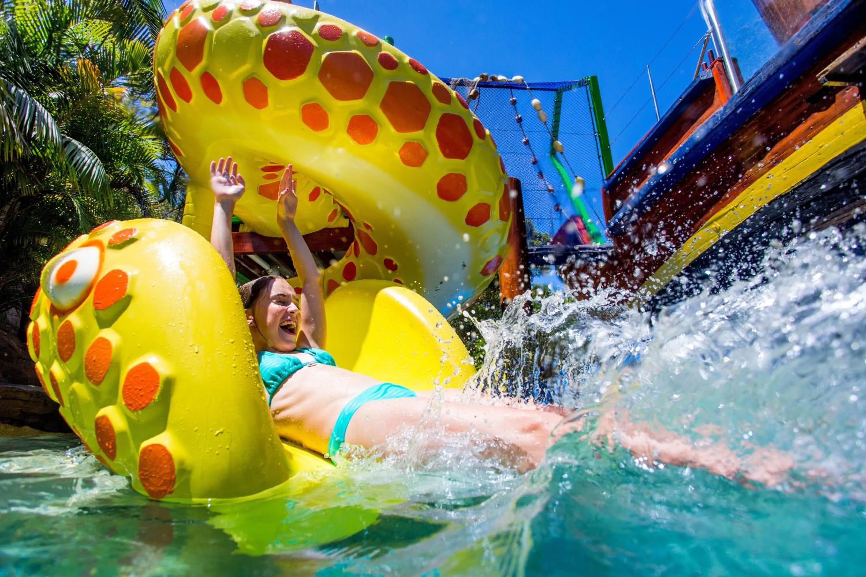 Aqua park in NRMA South West Rocks Holiday Park