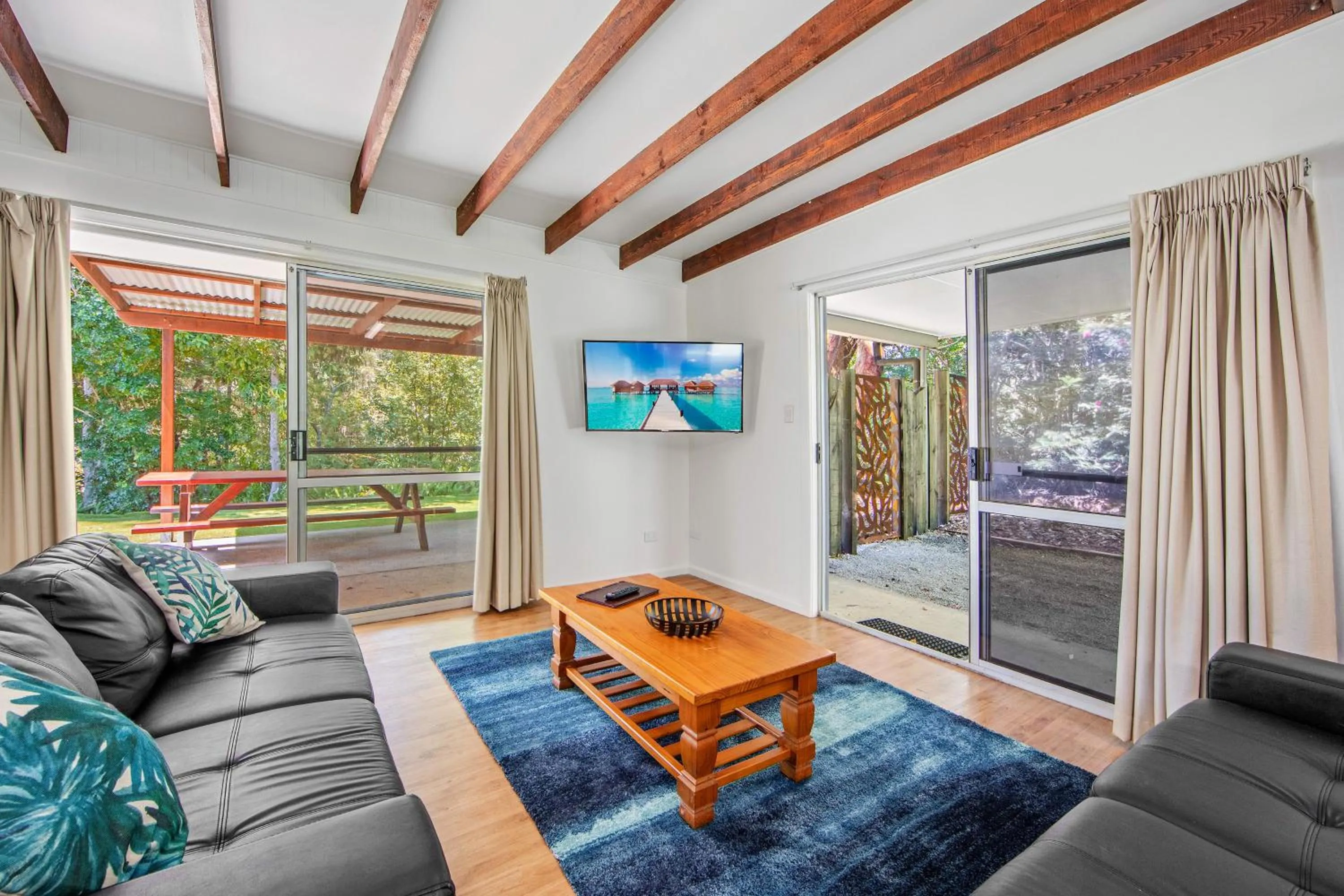 Living room in NRMA South West Rocks Holiday Park