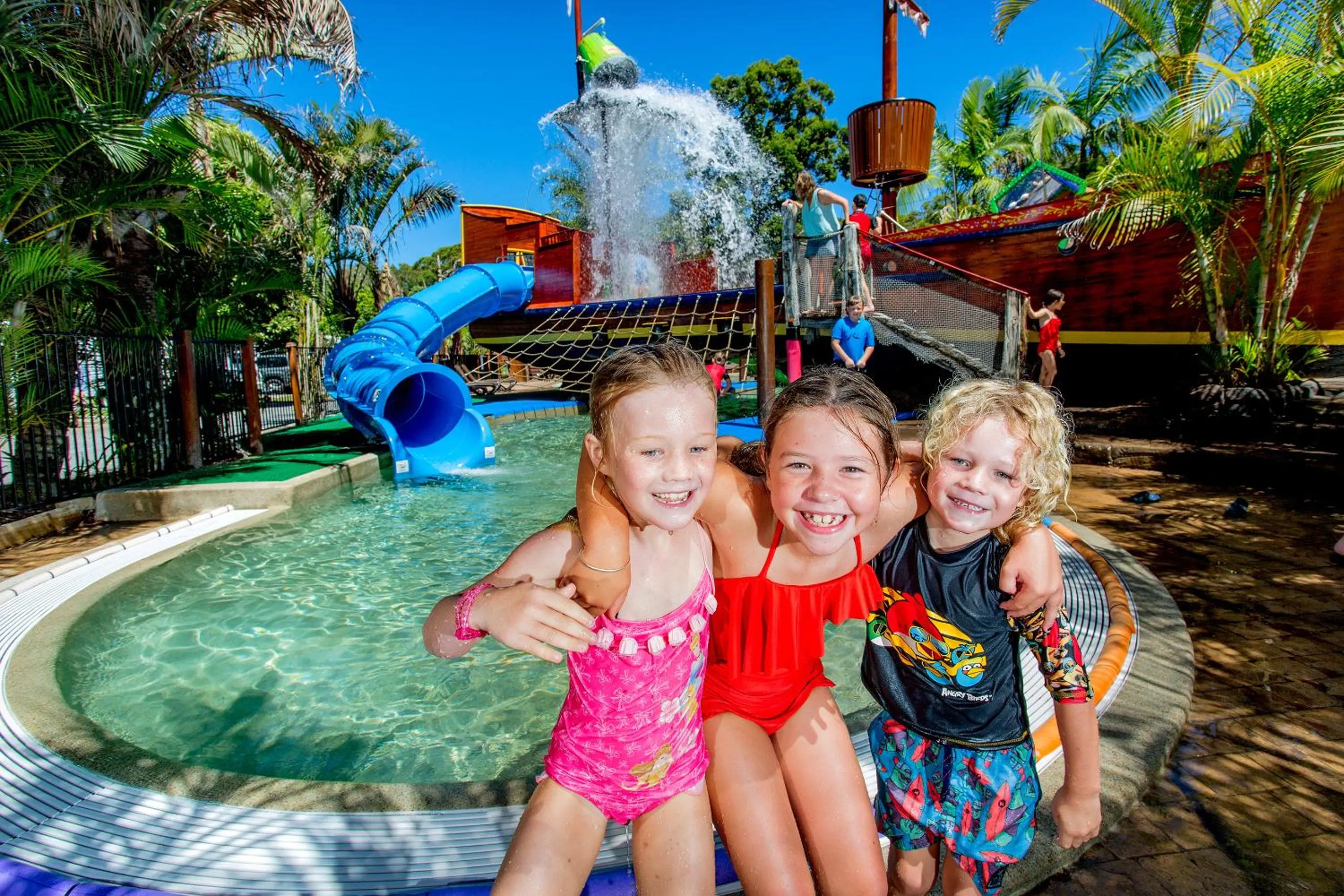 Aqua park in NRMA South West Rocks Holiday Park