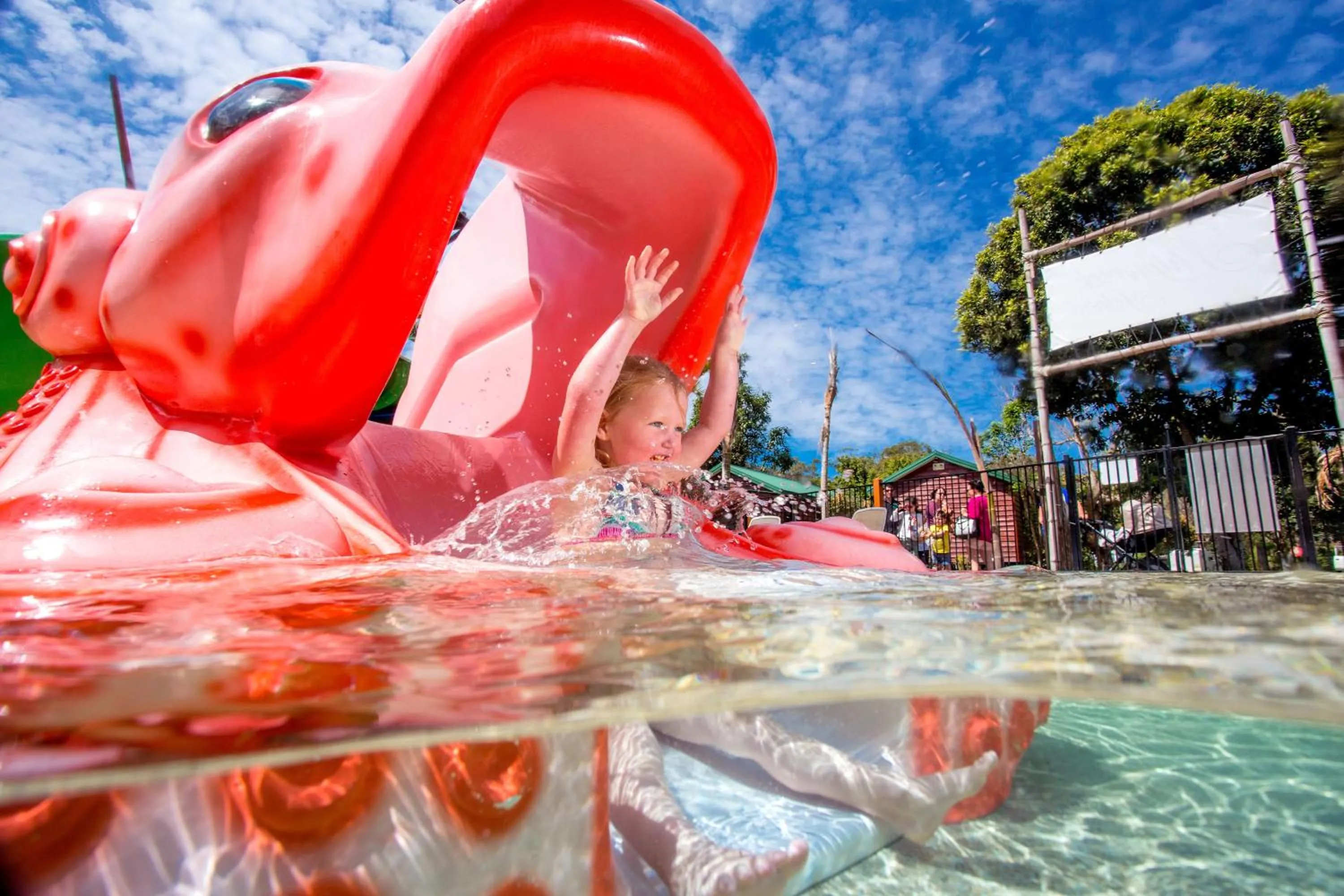 Aqua park in NRMA South West Rocks Holiday Park