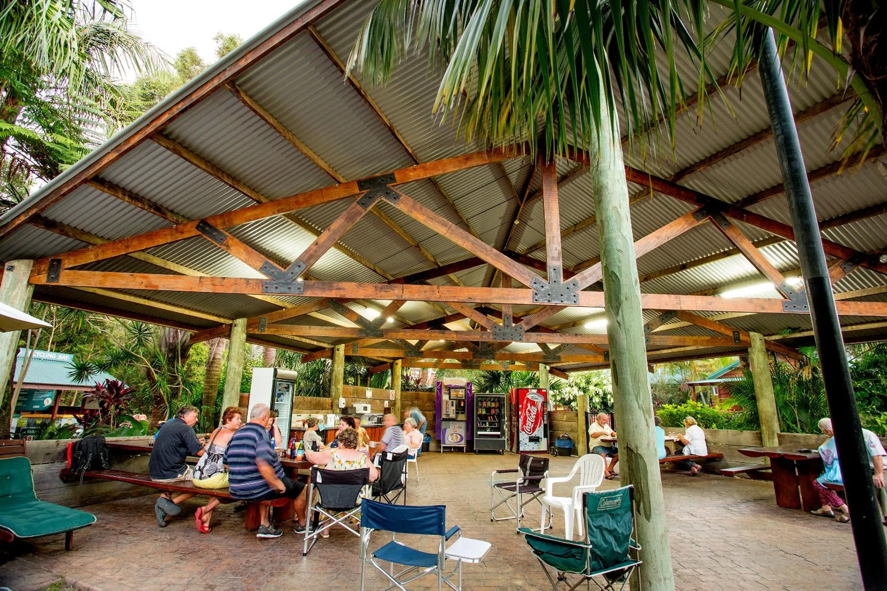 Communal kitchen in NRMA South West Rocks Holiday Park