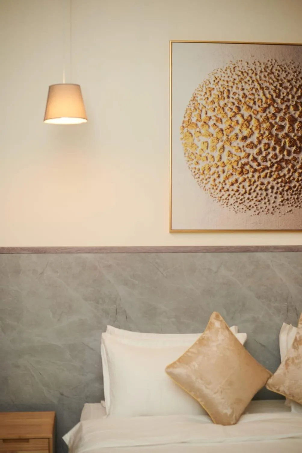 Bed in YUVi Blue Maldives & spa