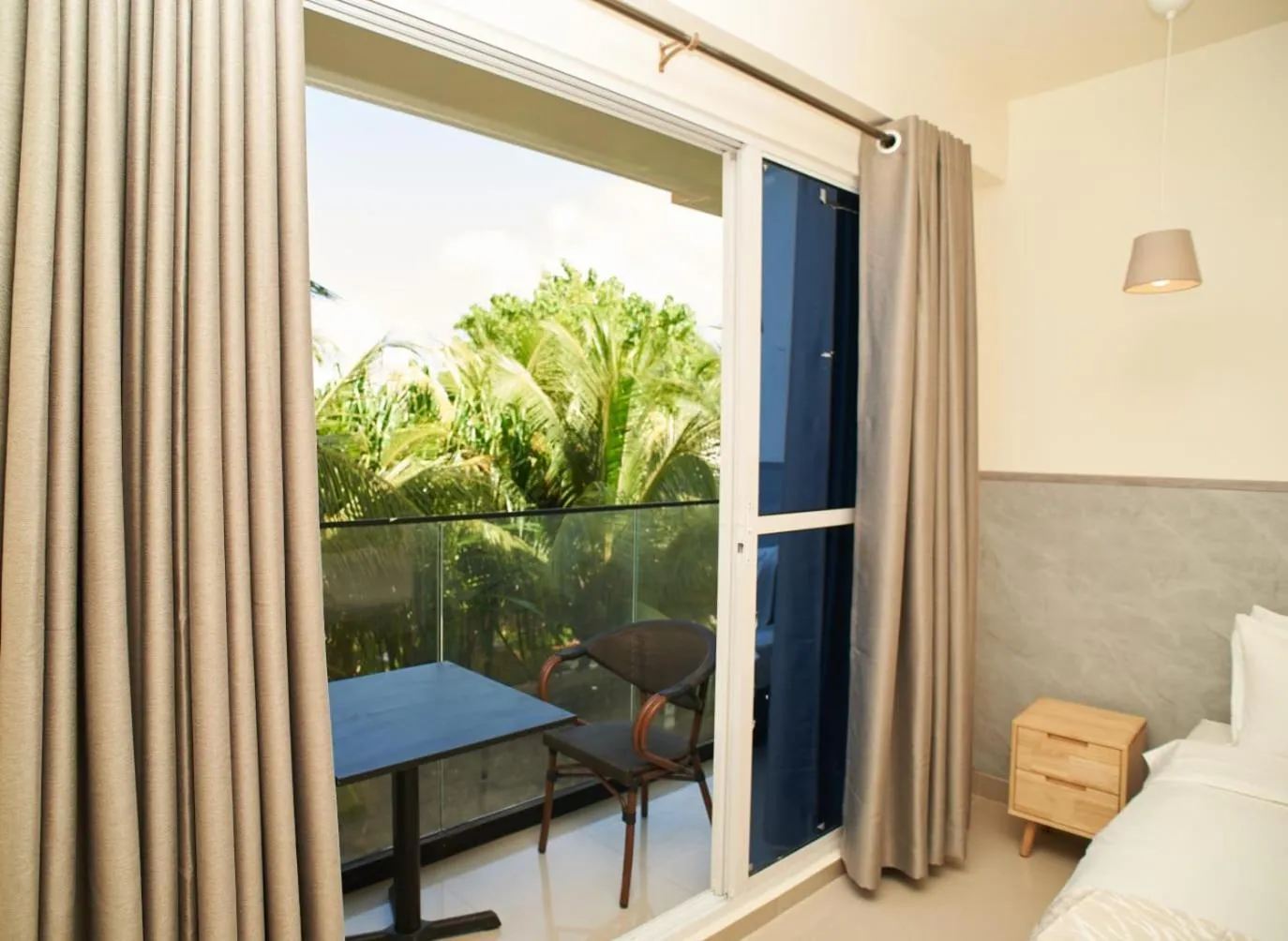 Bed in YUVi Blue Maldives & spa