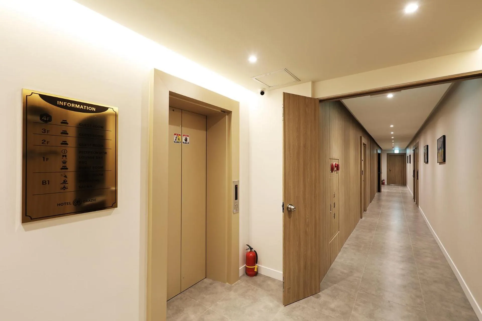 elevator in Gapyeong hotel GRAZIE