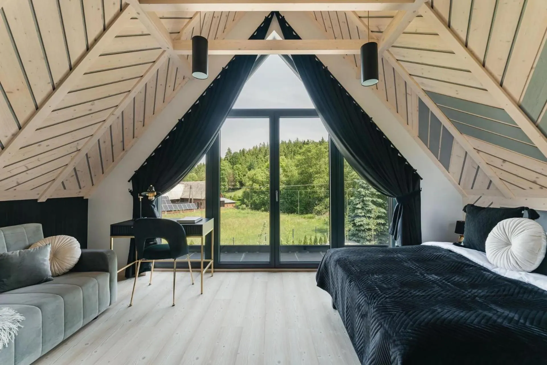 Balcony/Terrace, Bed in Osada Maruszyna