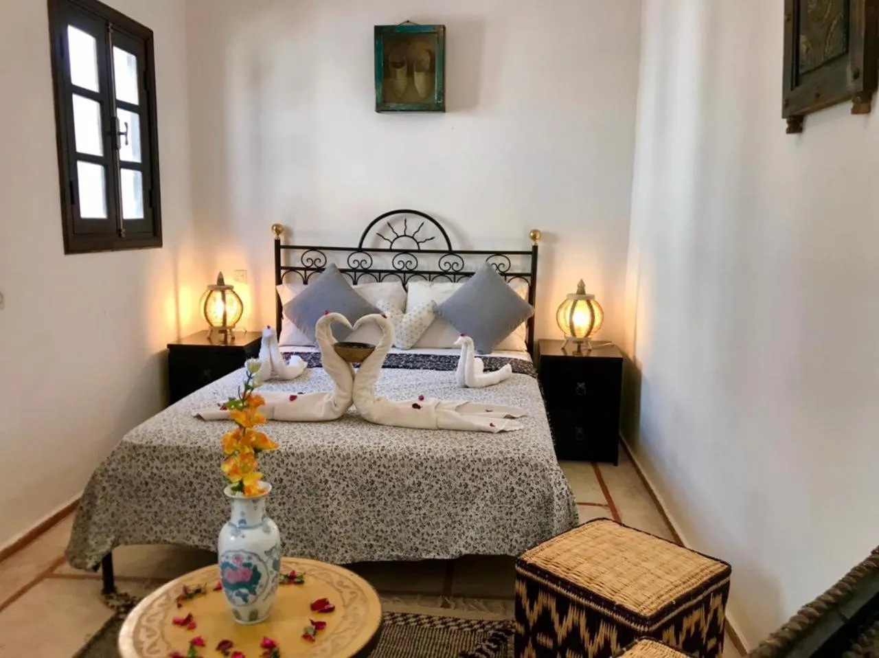 Bed in Riad Iklil