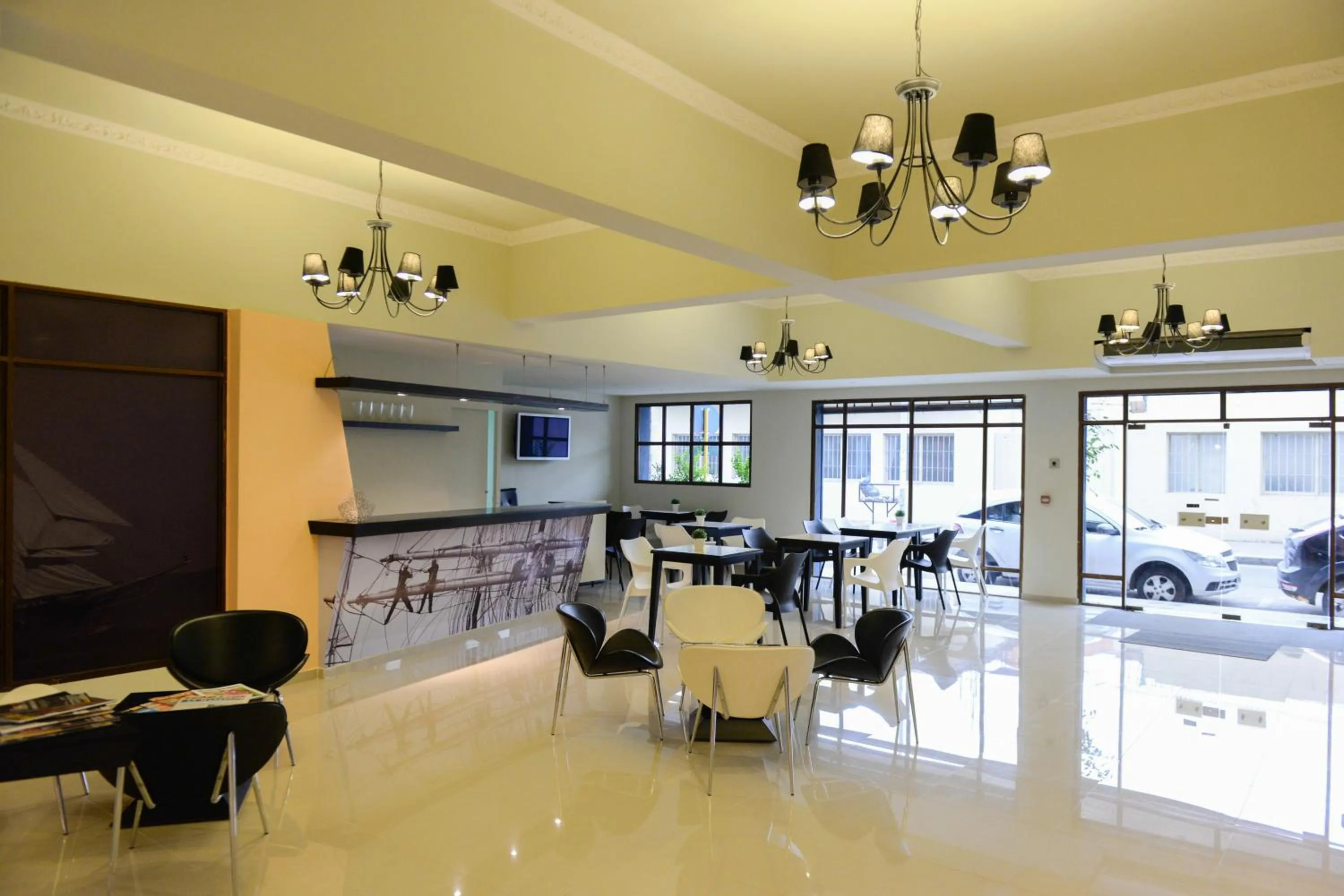 Lobby or reception in Santiago Hotel