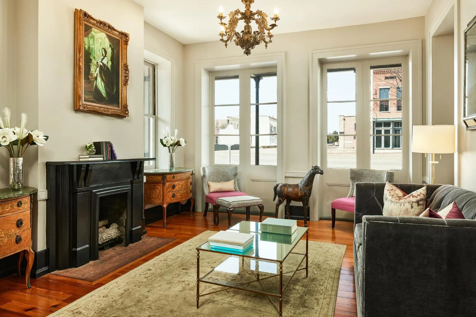 Seating area in St James Hotel Selma