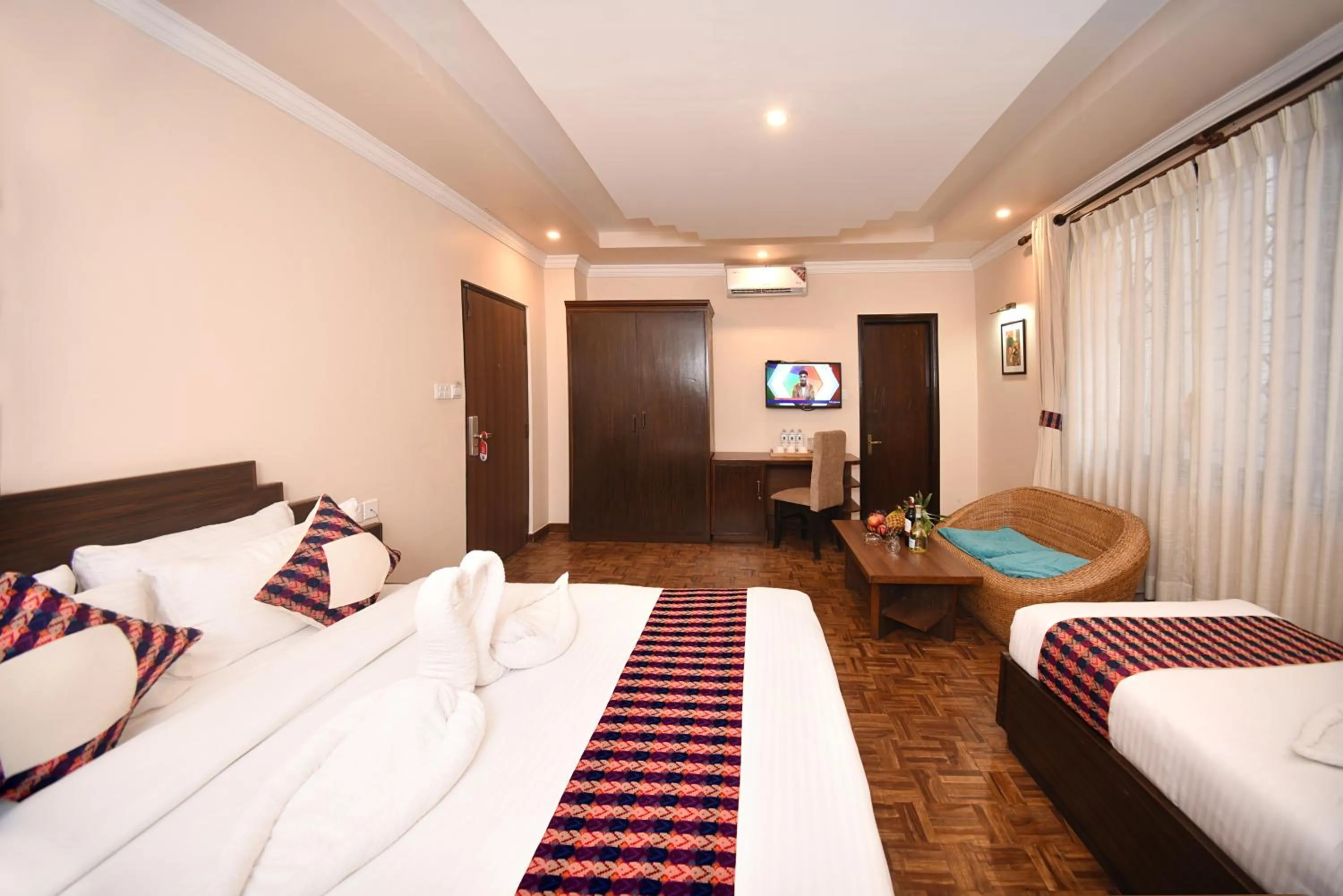 Photo of the whole room, Bed in Skye Inn Kathmandu