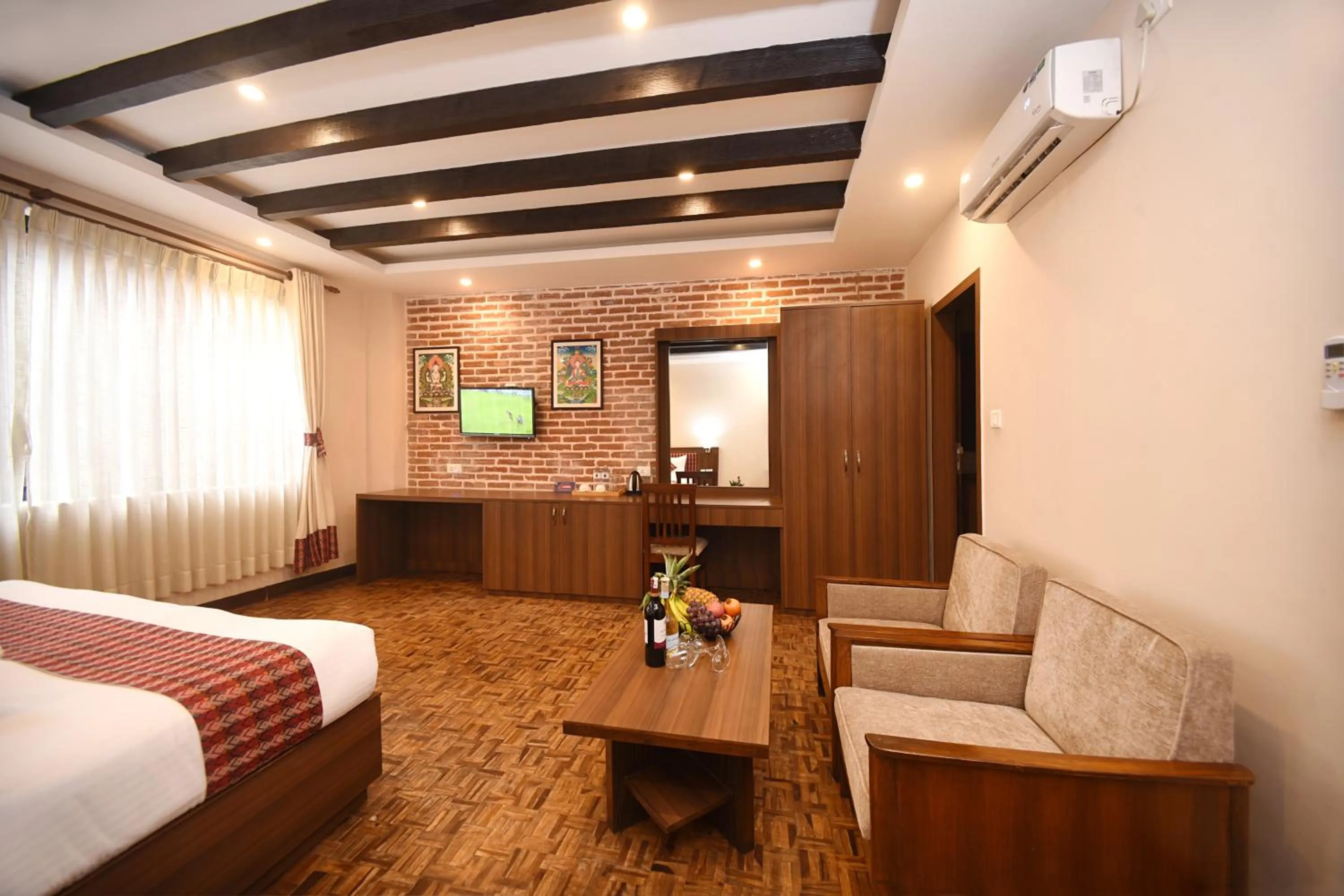 Photo of the whole room, Bed in Skye Inn Kathmandu