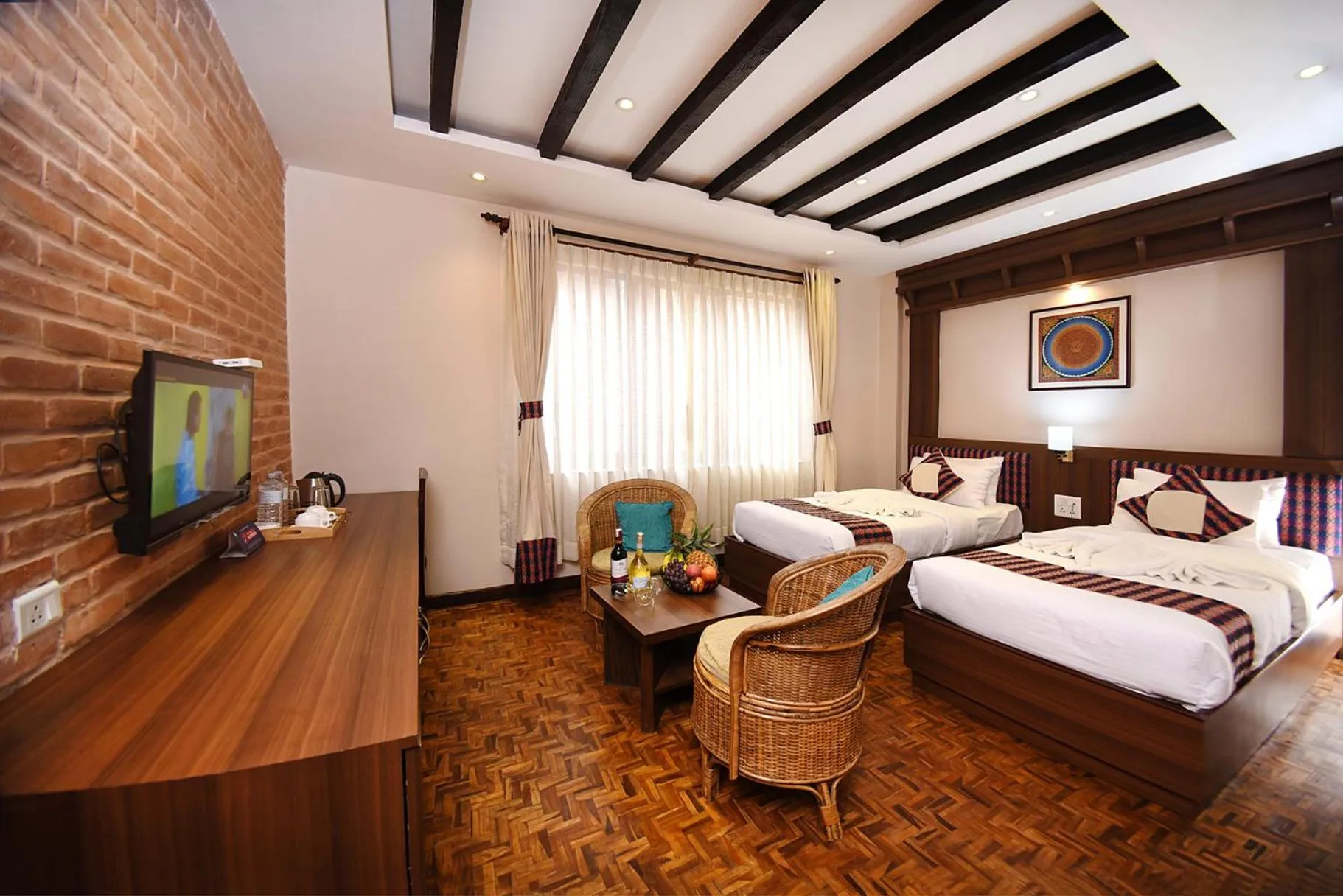 Photo of the whole room, Bed in Skye Inn Kathmandu