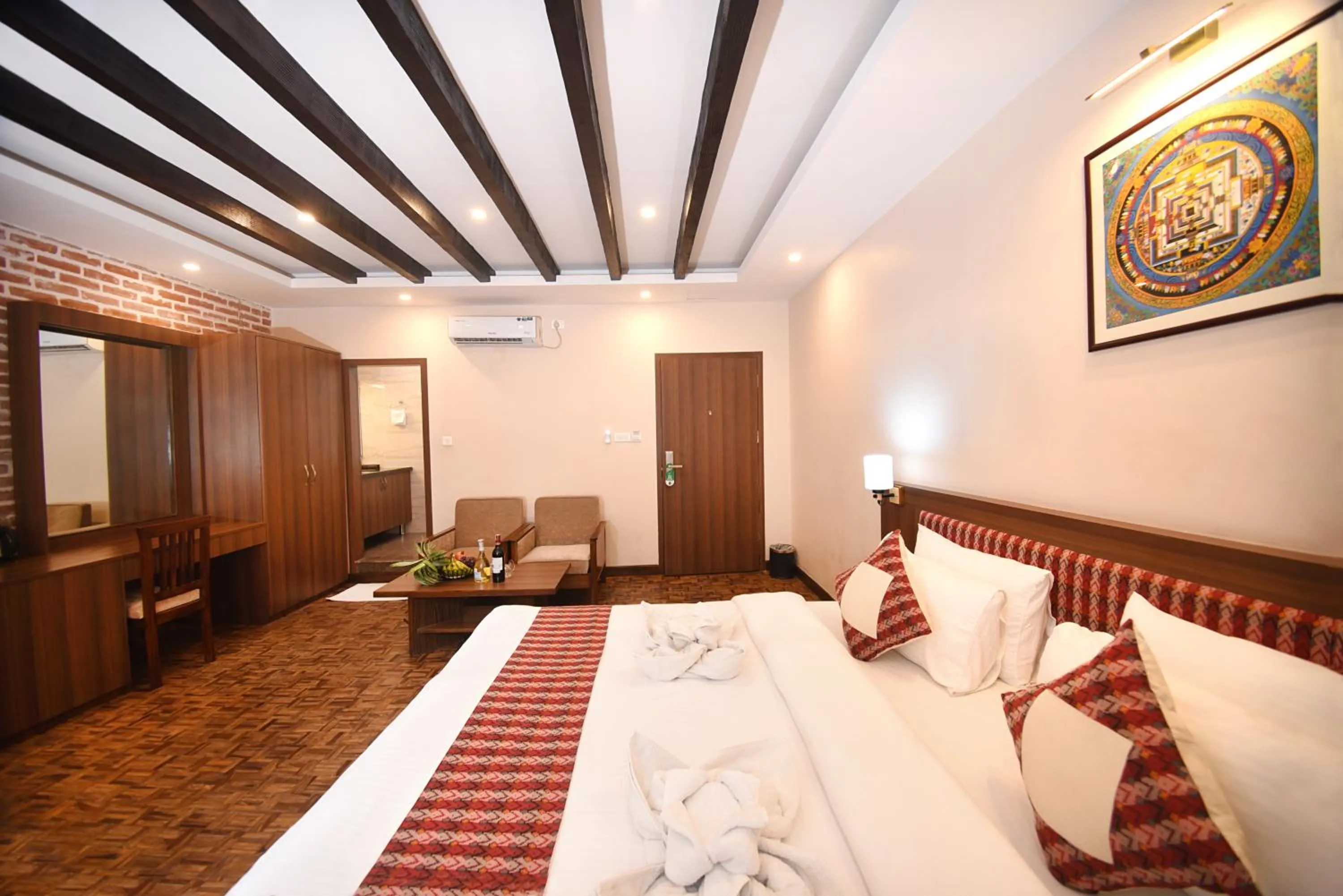 Photo of the whole room, Bed in Skye Inn Kathmandu