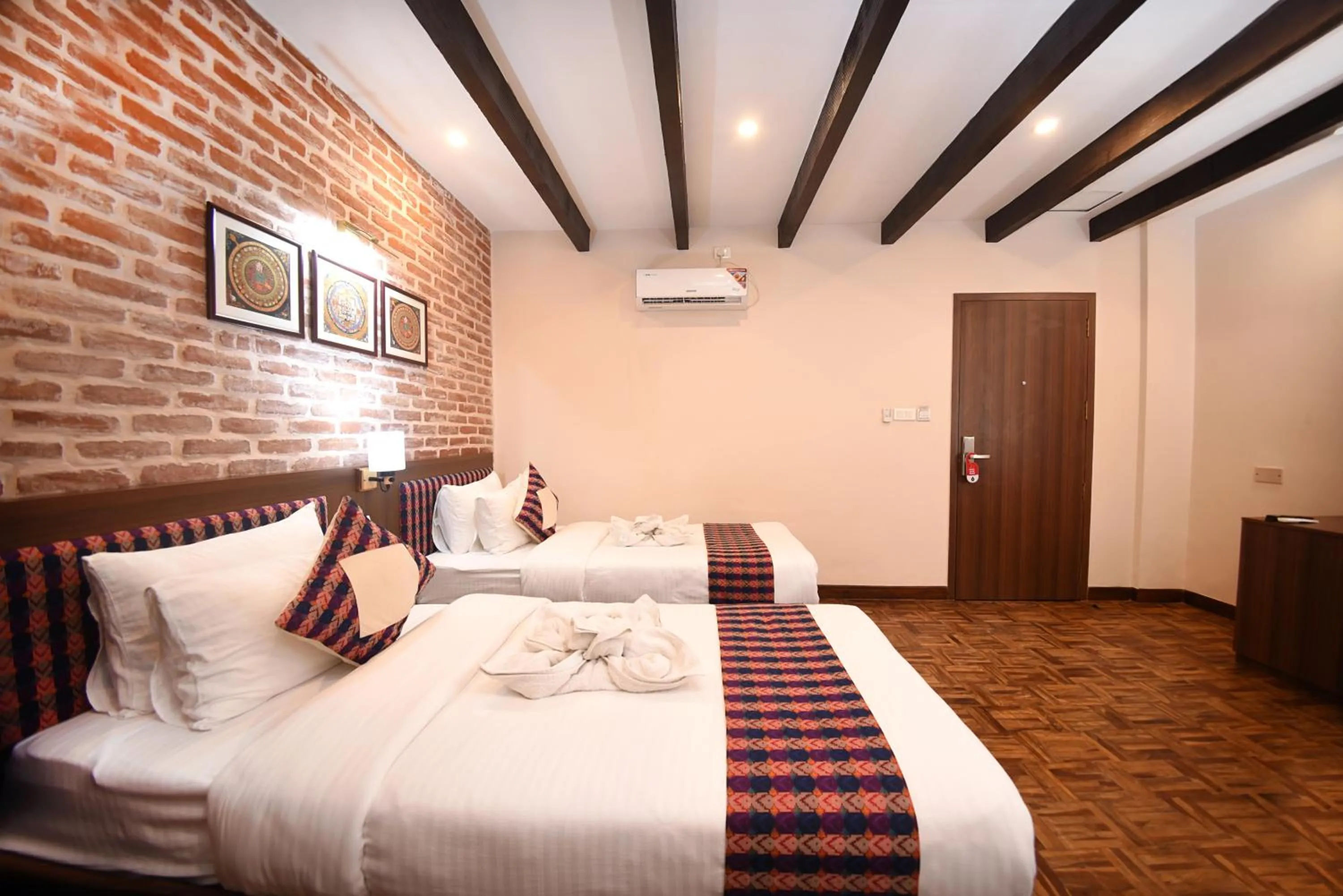 Photo of the whole room, Bed in Skye Inn Kathmandu
