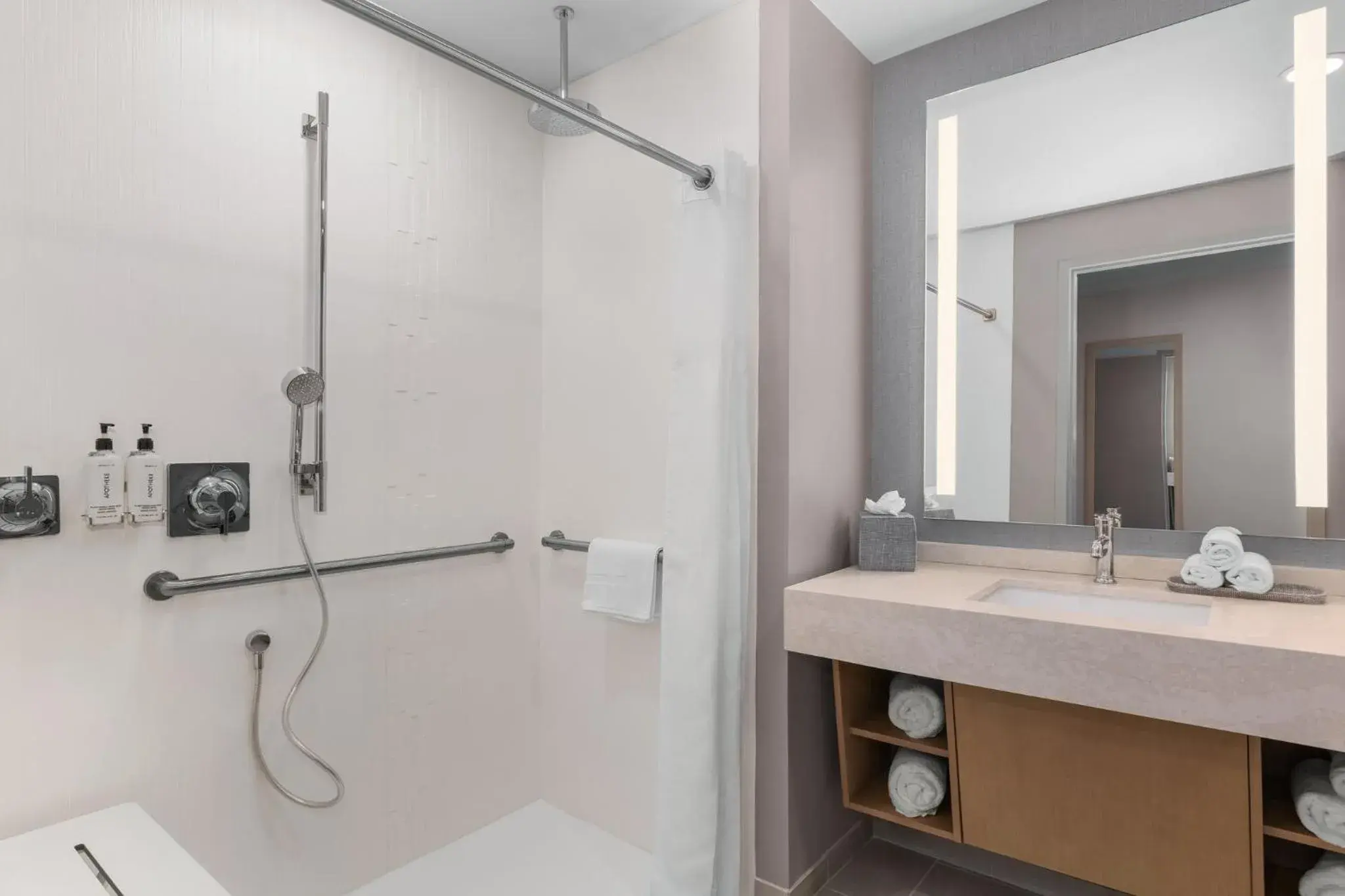 Queen Room with Two Queen Beds - Mobility Access Roll in Shower/Non-Smoking in EVEN Hotel Orlando International Airport by IHG Queen Room with Two Queen Beds - Mobility Access Roll in Shower/Non-Smoking in EVEN Hotel Orlando International Airport by IHG