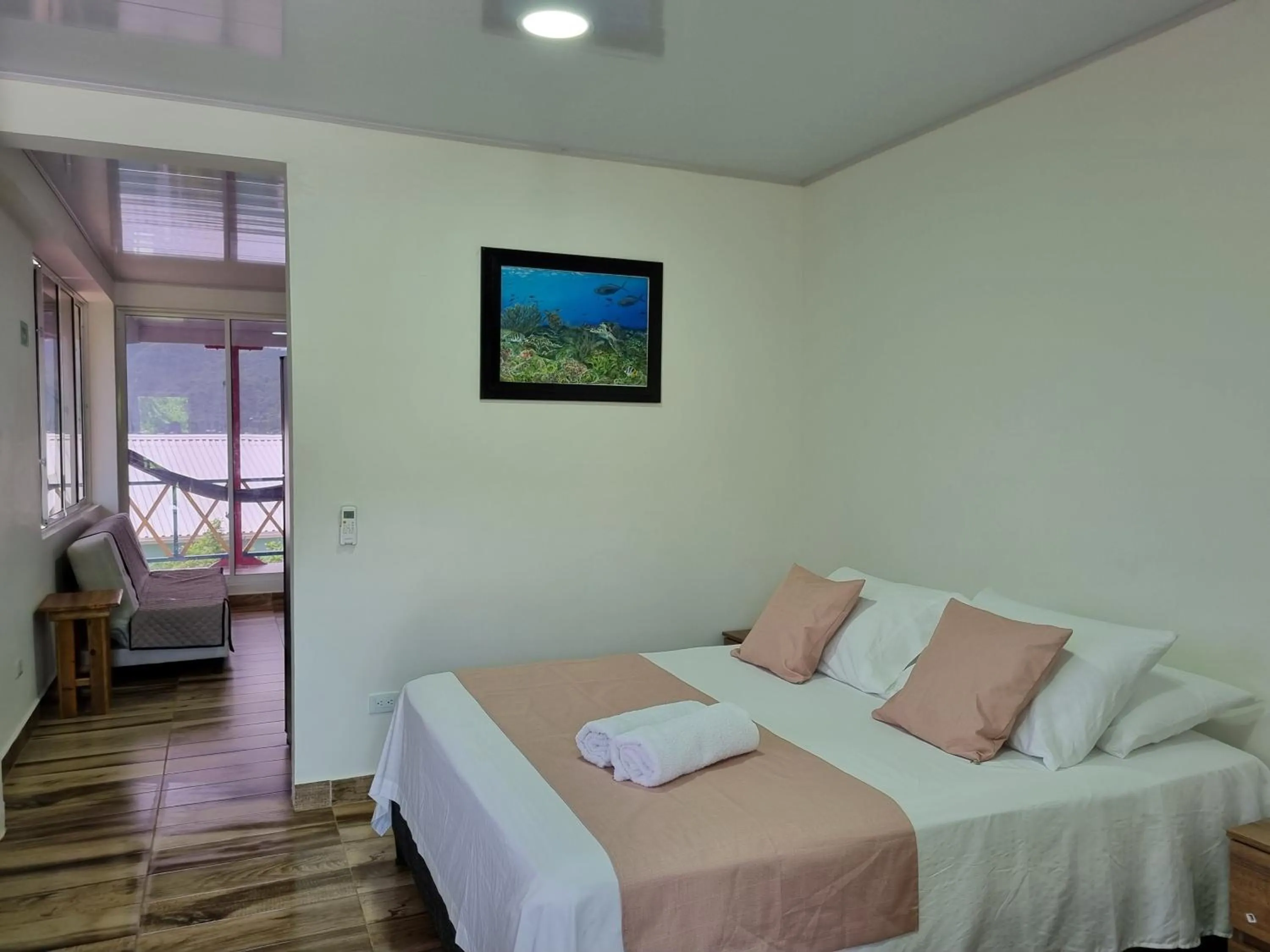 Bed in Shell Sea B & B