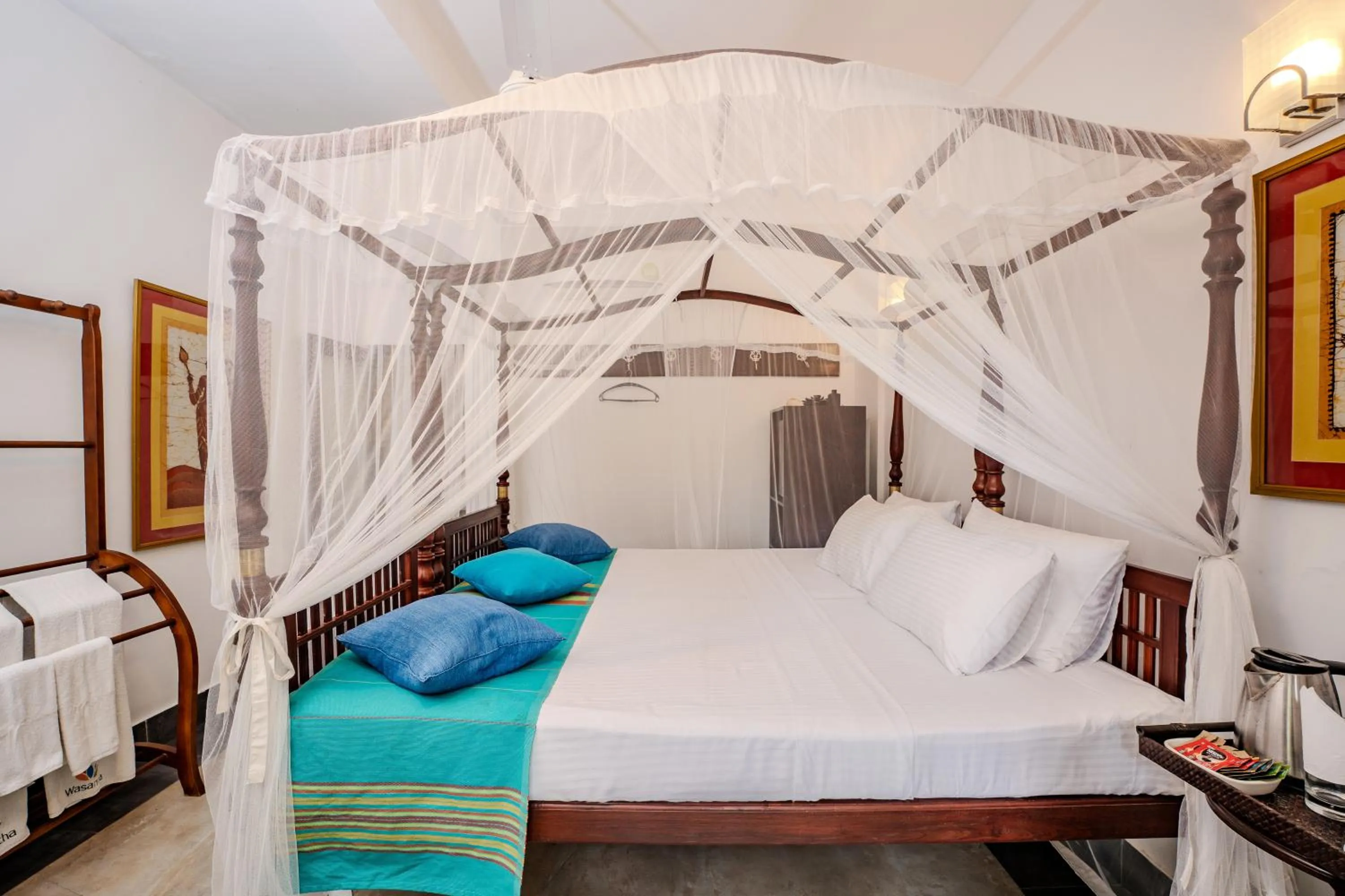 Bed in Wasantha Garden Hotel Restaurant & Ayurvedic Treatment